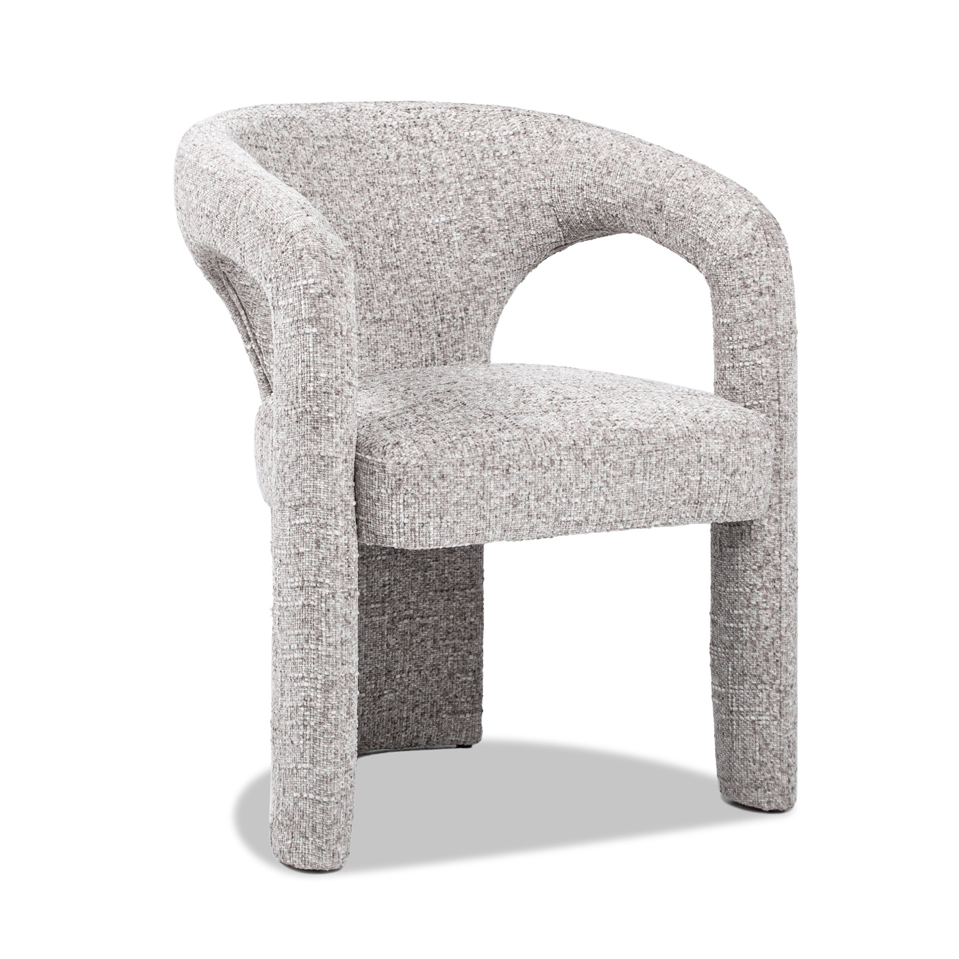 Duo RAF One-Arm Swivel Accent Chair, Multi-Greige Beige