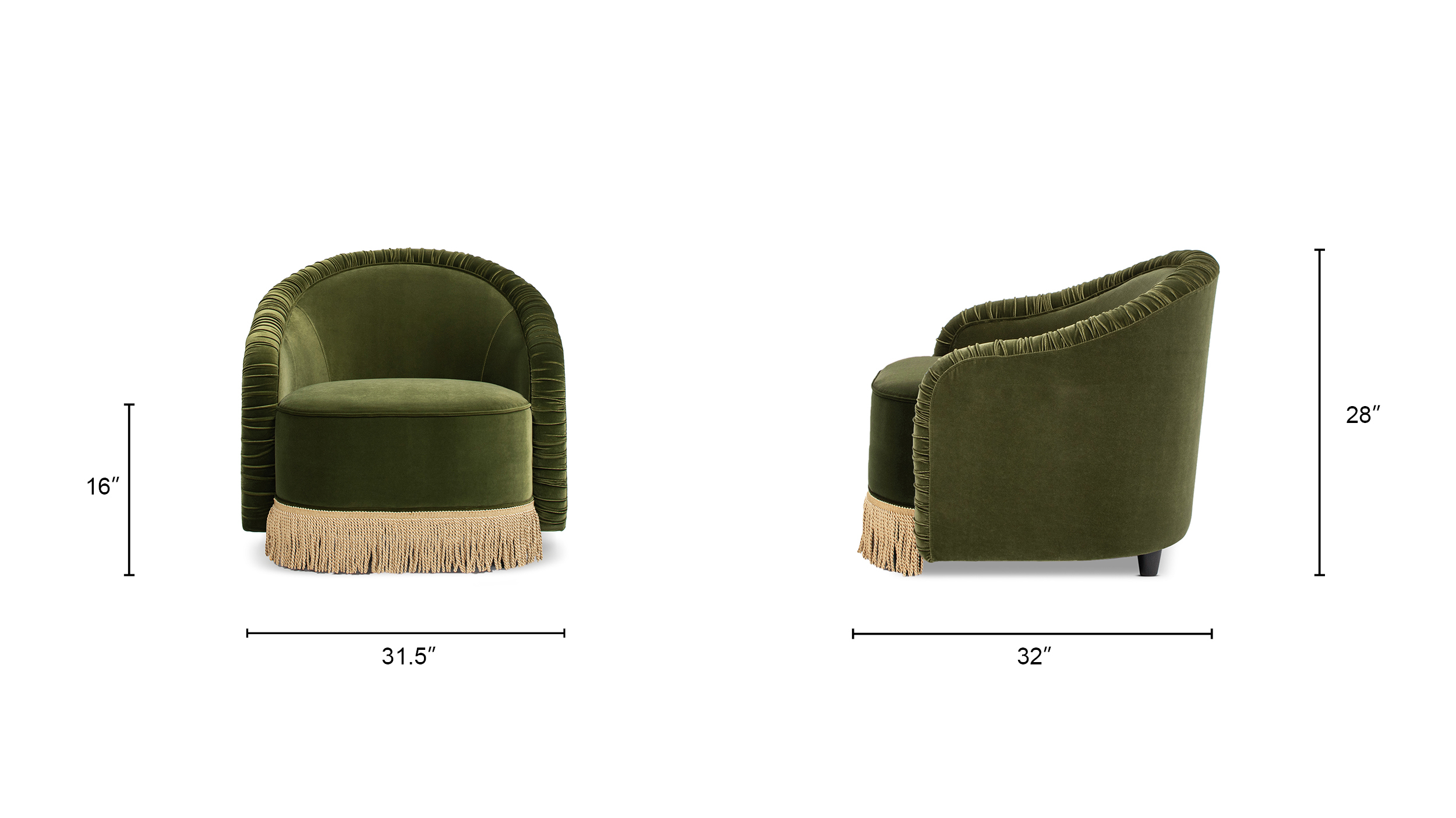 Serena Ruched Accent Chair