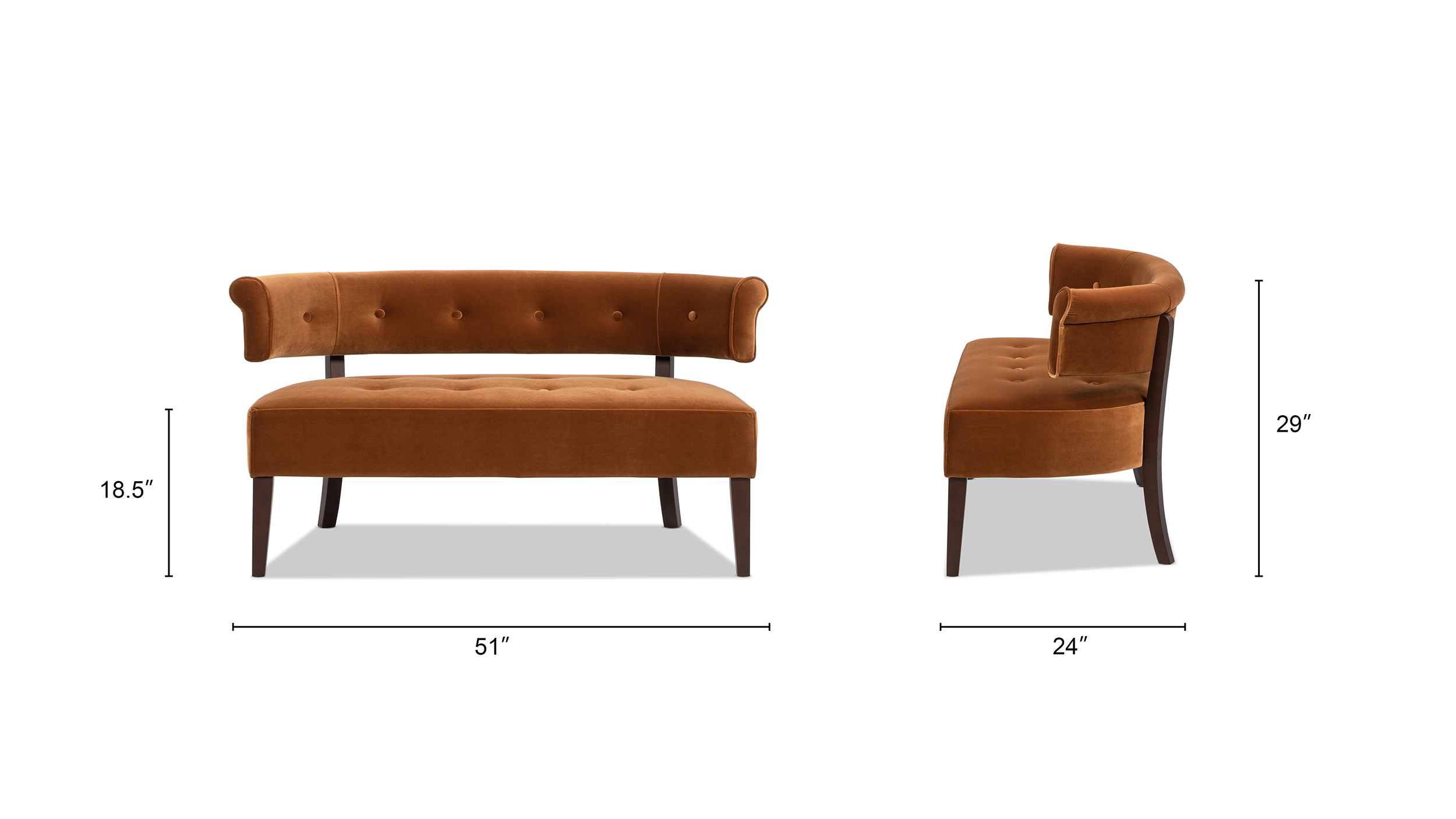 Jared Tufted Bench Settee Jared Tufted Bench Settee