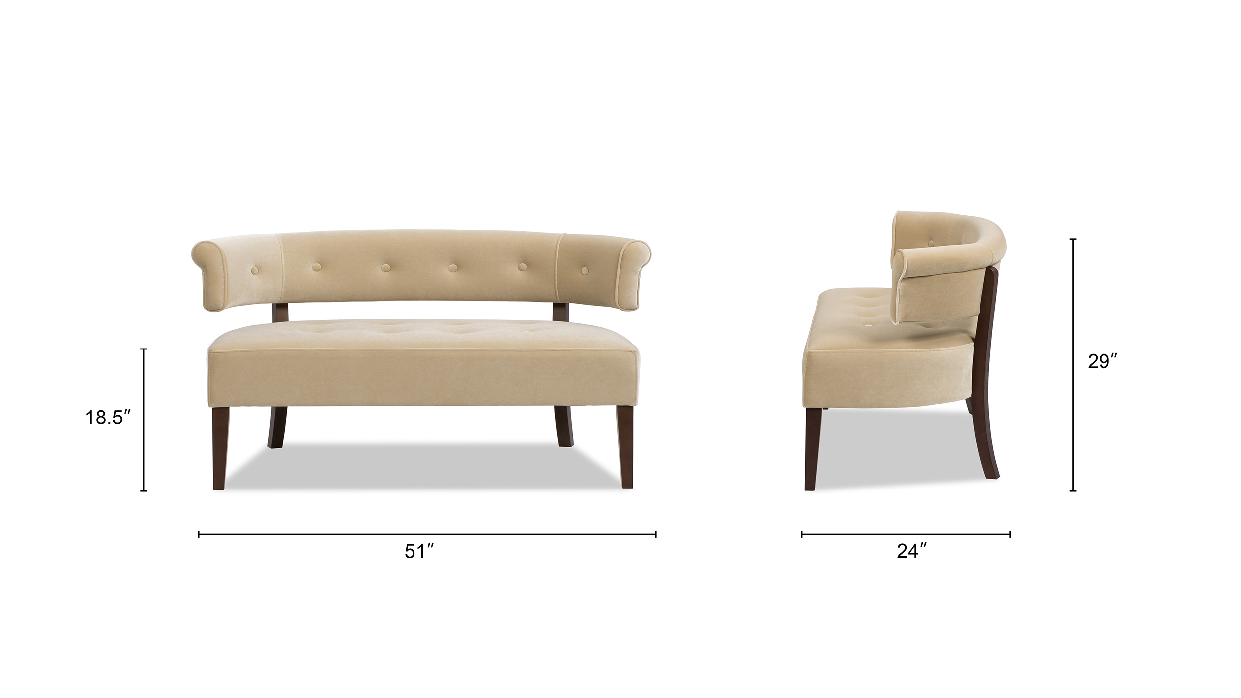 Jared Tufted Bench Settee