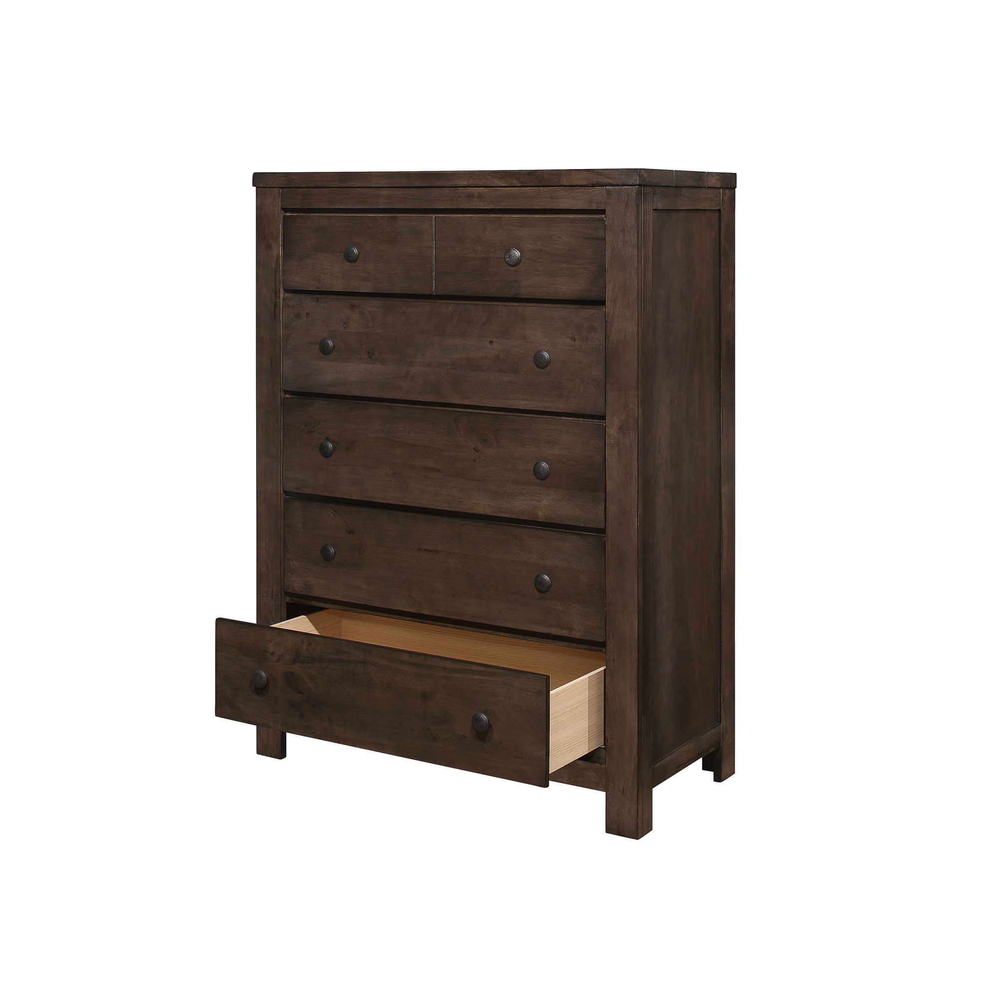 Westin 5-Drawer Dresser, Rustic Brown Finish