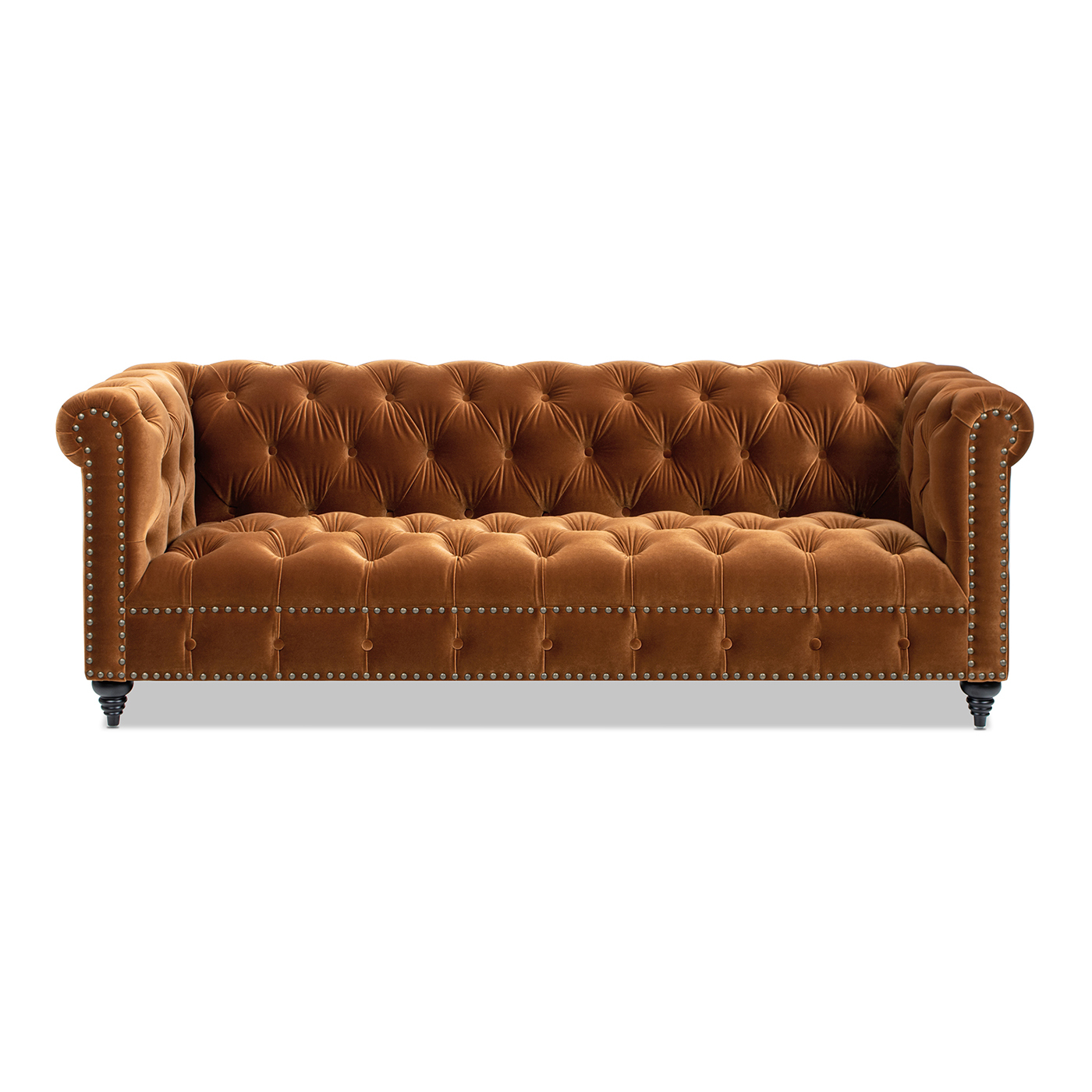 Alto Tufted Chesterfield Sofa, Burnt Orange