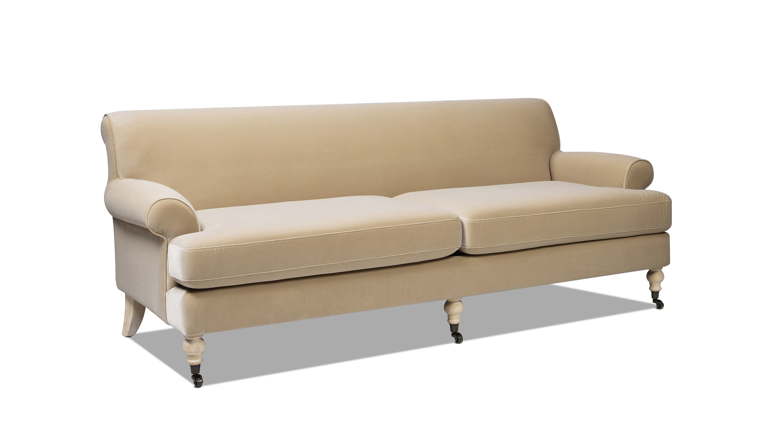 Alana Lawson Two-Cushion Tightback Sofa, Fawn Brown