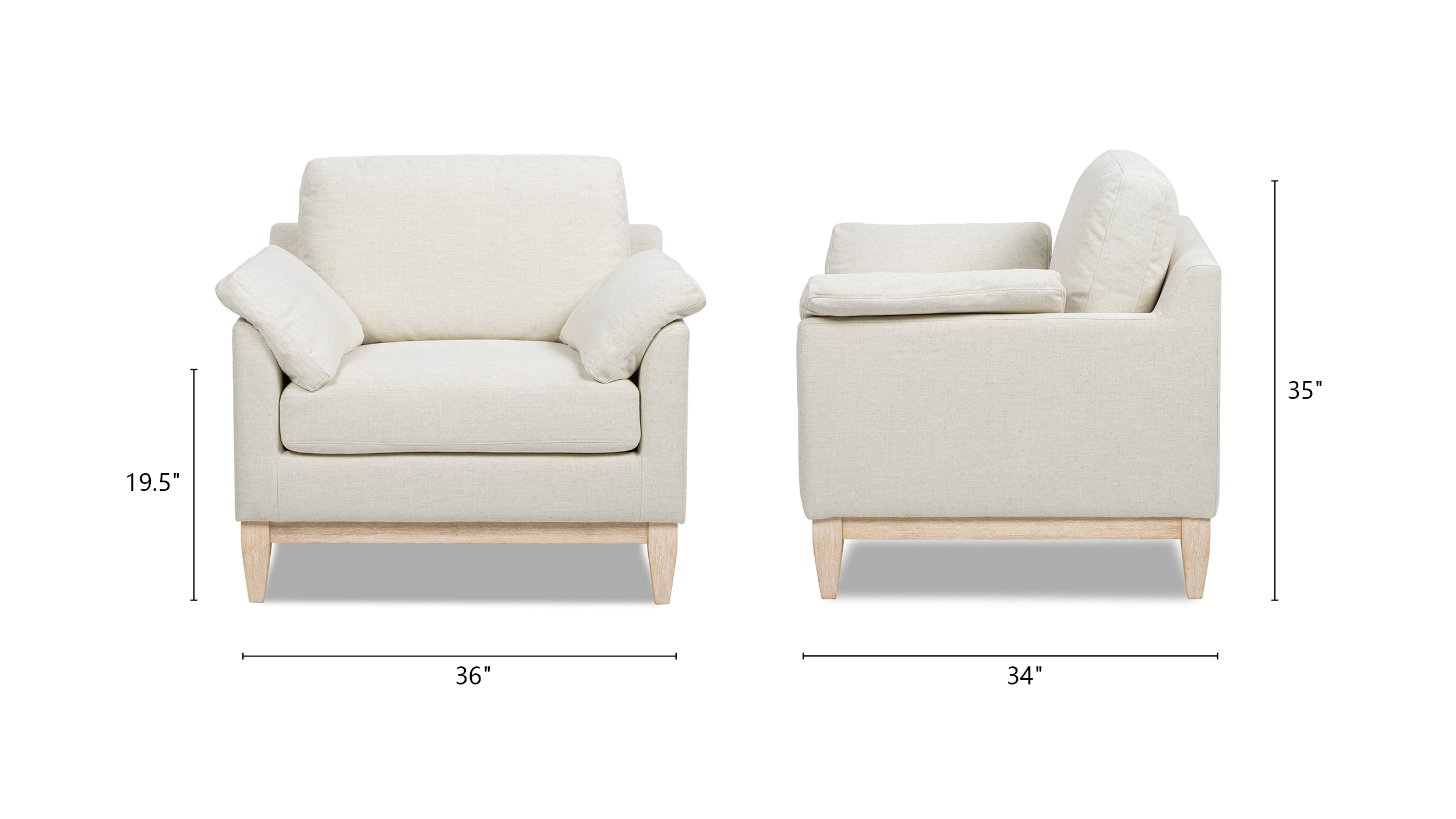 Pasadena Wide Modern Farmhouse Accent Arm Chair, Olive Green Pasadena Wide Modern Farmhouse Accent Arm Chair, Flax White