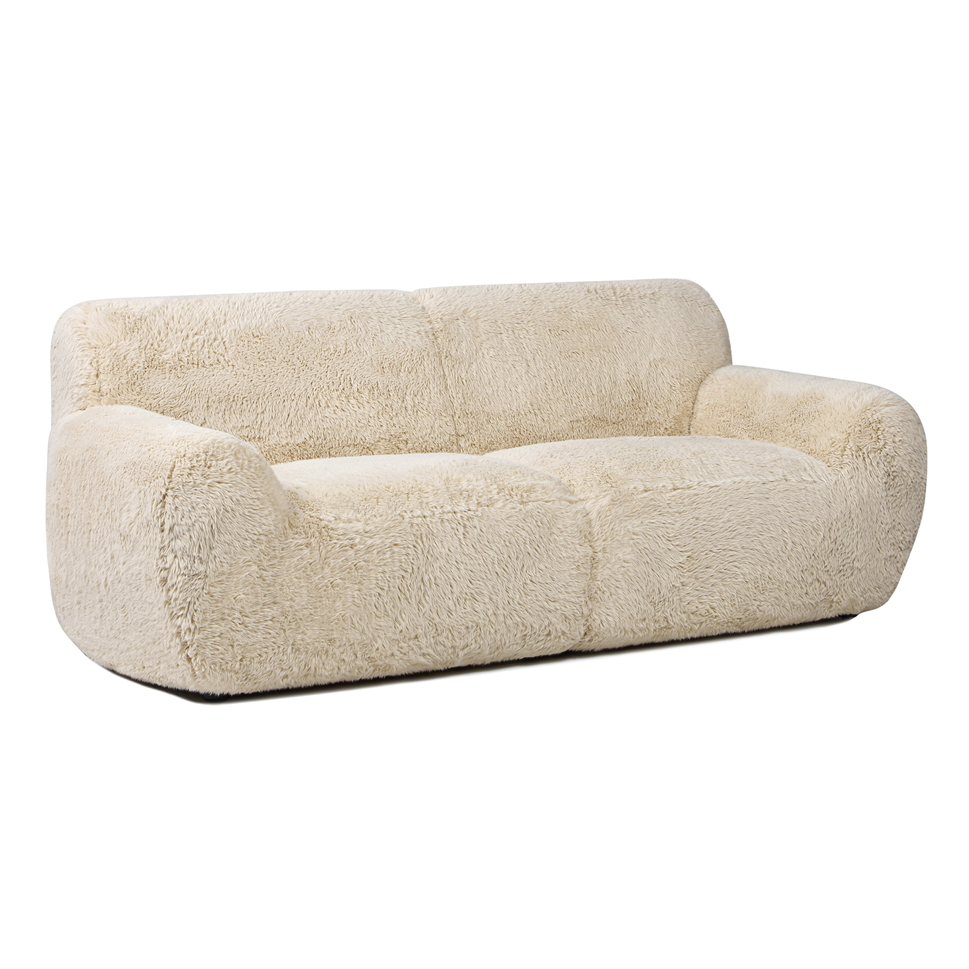 Summit Sheepskin Overstuffed Sofa, Cream Beige