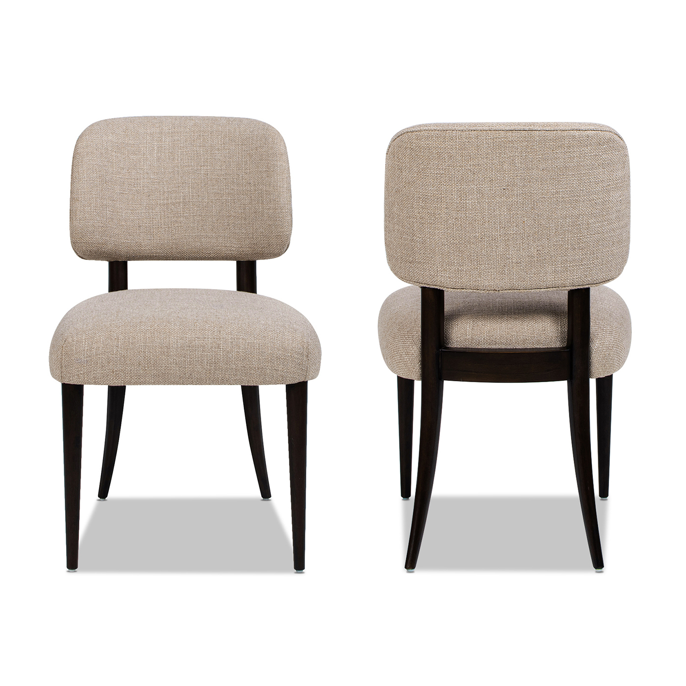 Harriet Split Back Upholstered Dining Side Chair, Set of 2, Merino Gray