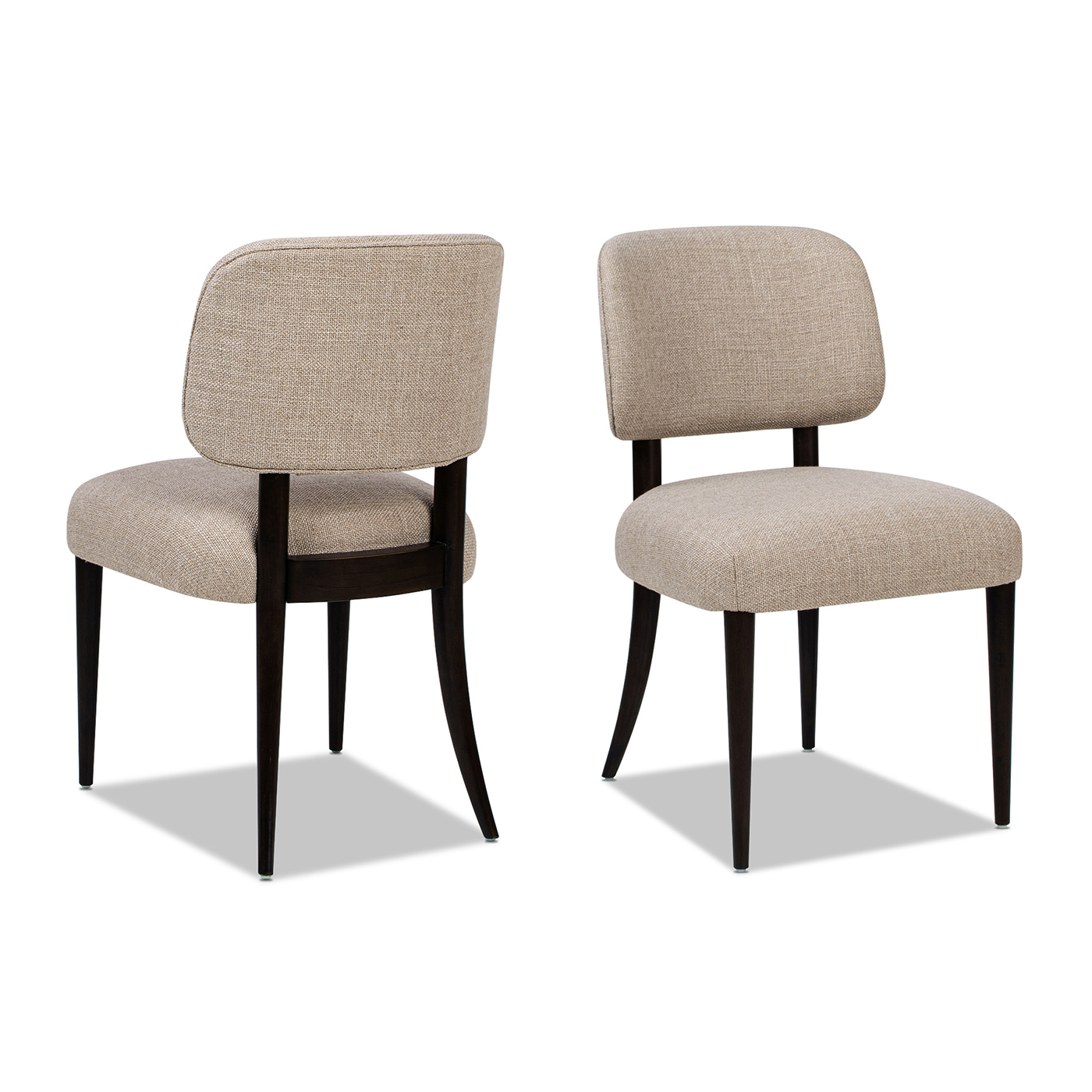 Harriet Split Back Upholstered Dining Side Chair, Set of 2, Merino Gray