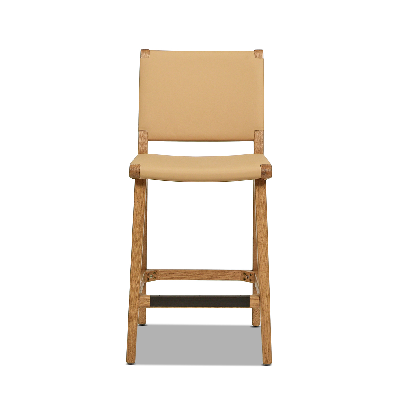Pierre Farmhouse Saddle Kitchen Island Counter Stool with Back