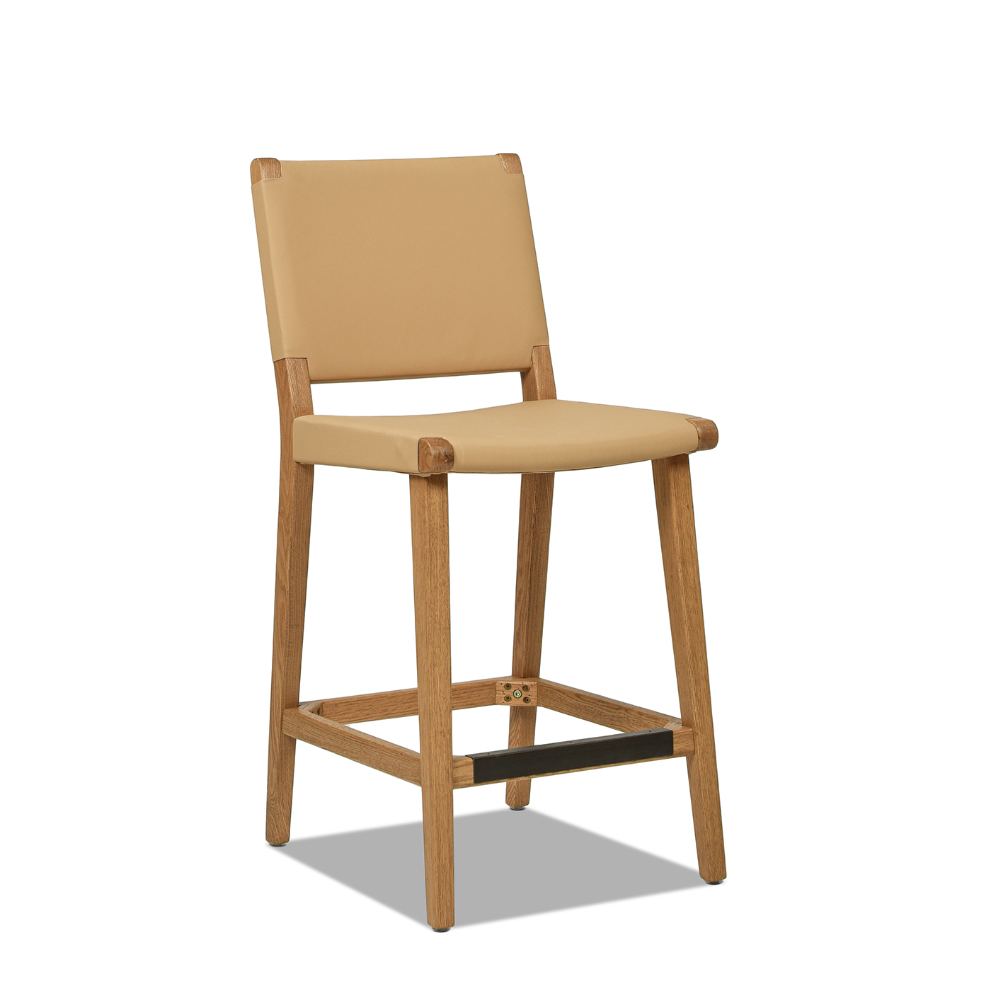 Pierre Farmhouse Saddle Kitchen Island Counter Stool with Back