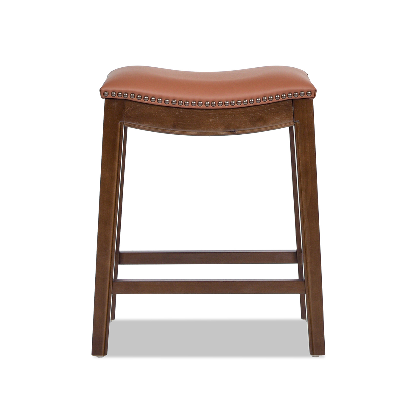 Barlow Backless Saddle Counter Stool, Brown