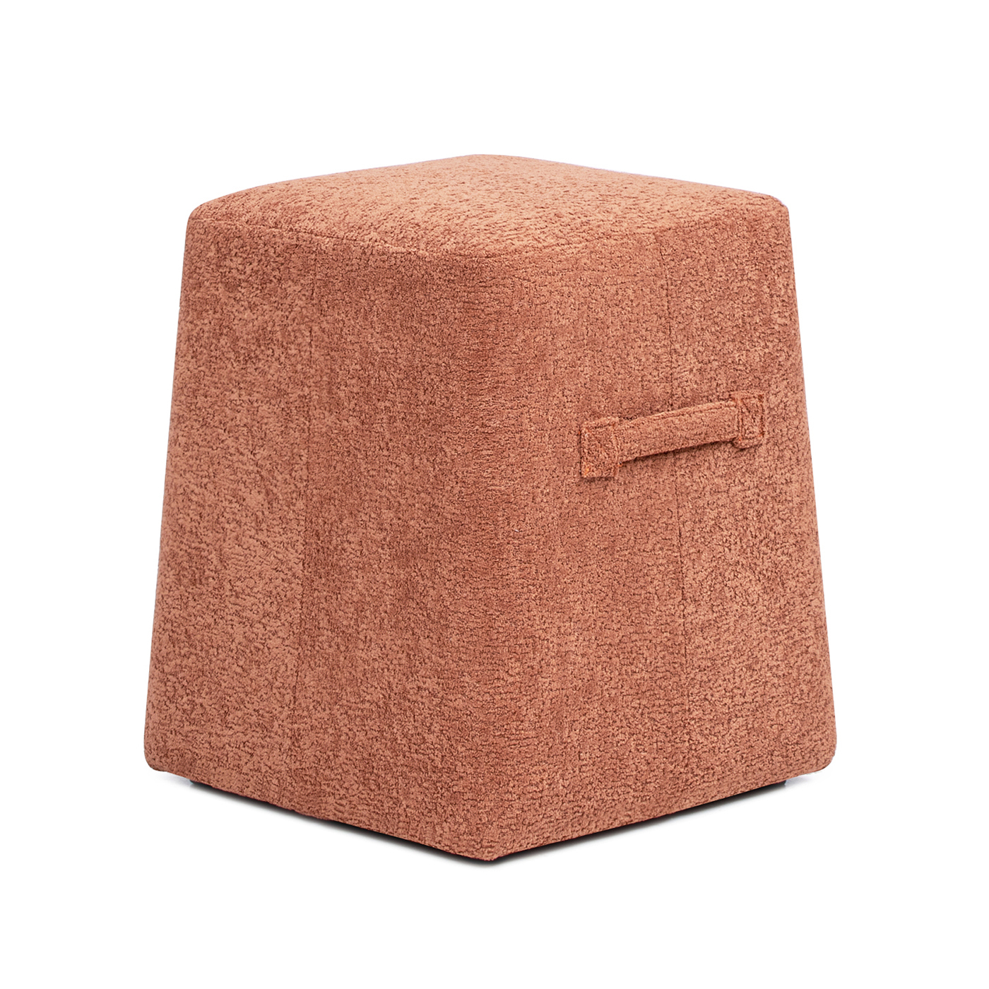 Clyde Tapered Square Upholstered Ottoman, Spice Orange