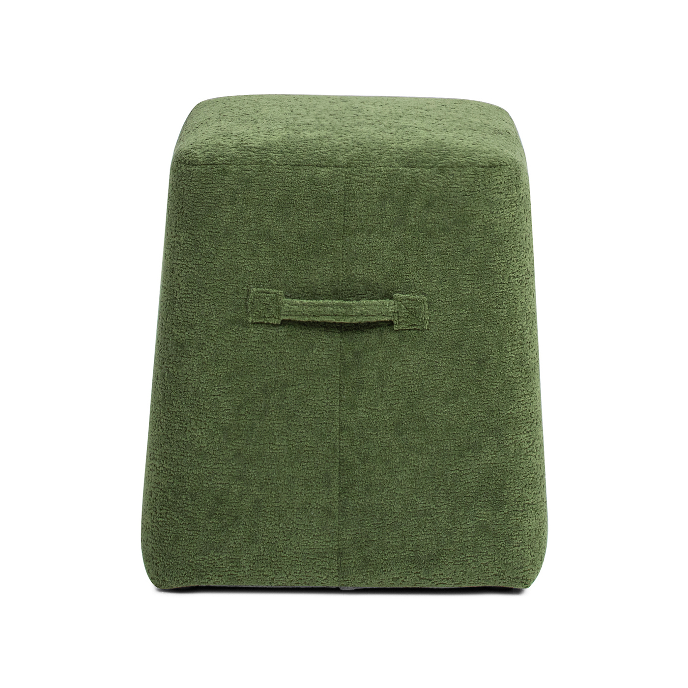 Oliver Tapered Square Upholstered Ottoman, Moss Green