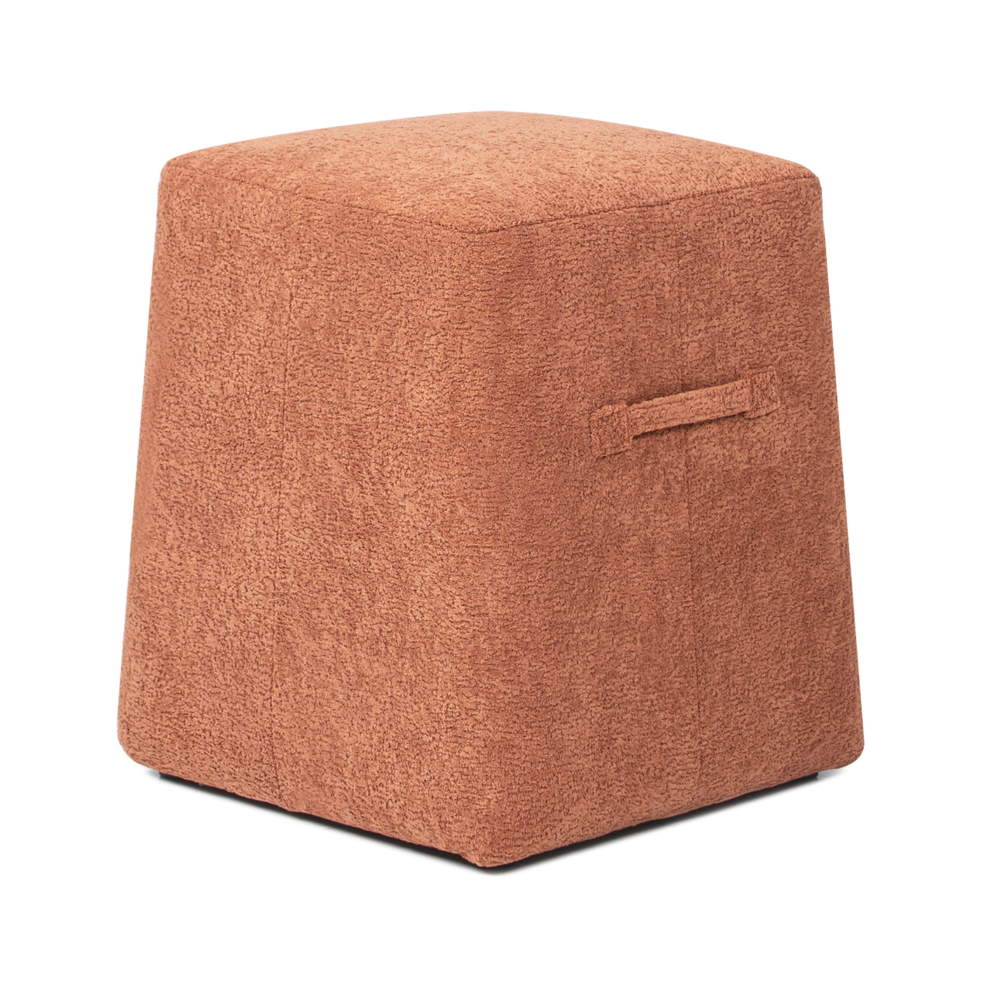 Oliver Tapered Square Upholstered Ottoman, Spice Orange