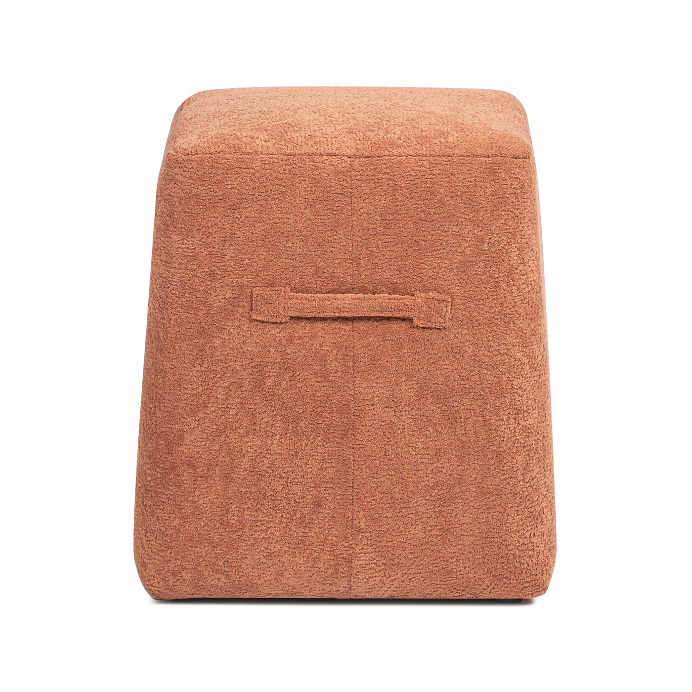 Oliver Tapered Square Upholstered Ottoman, Spice Orange