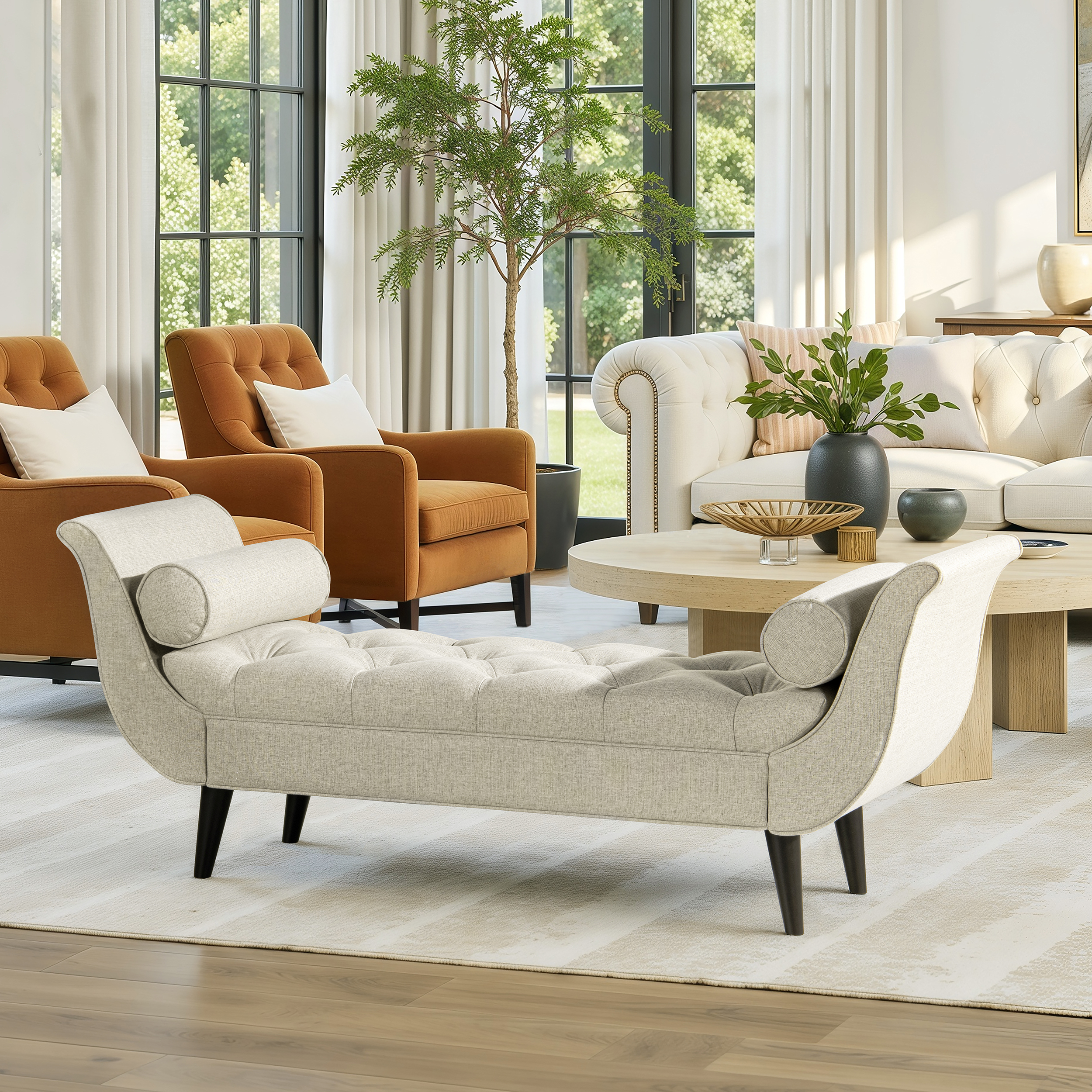 Alma Tufted Entryway Bench