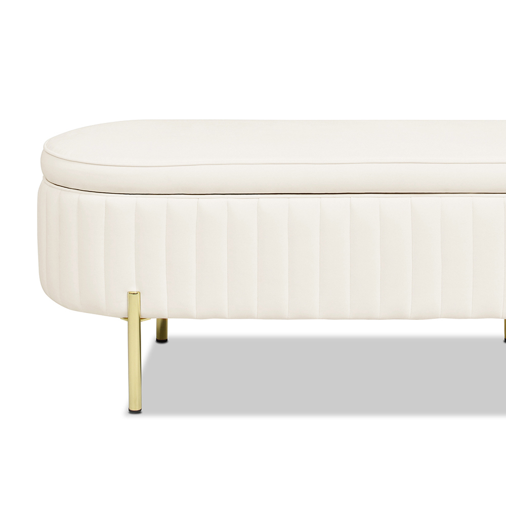 Chloe Modern Glam Storage Bench