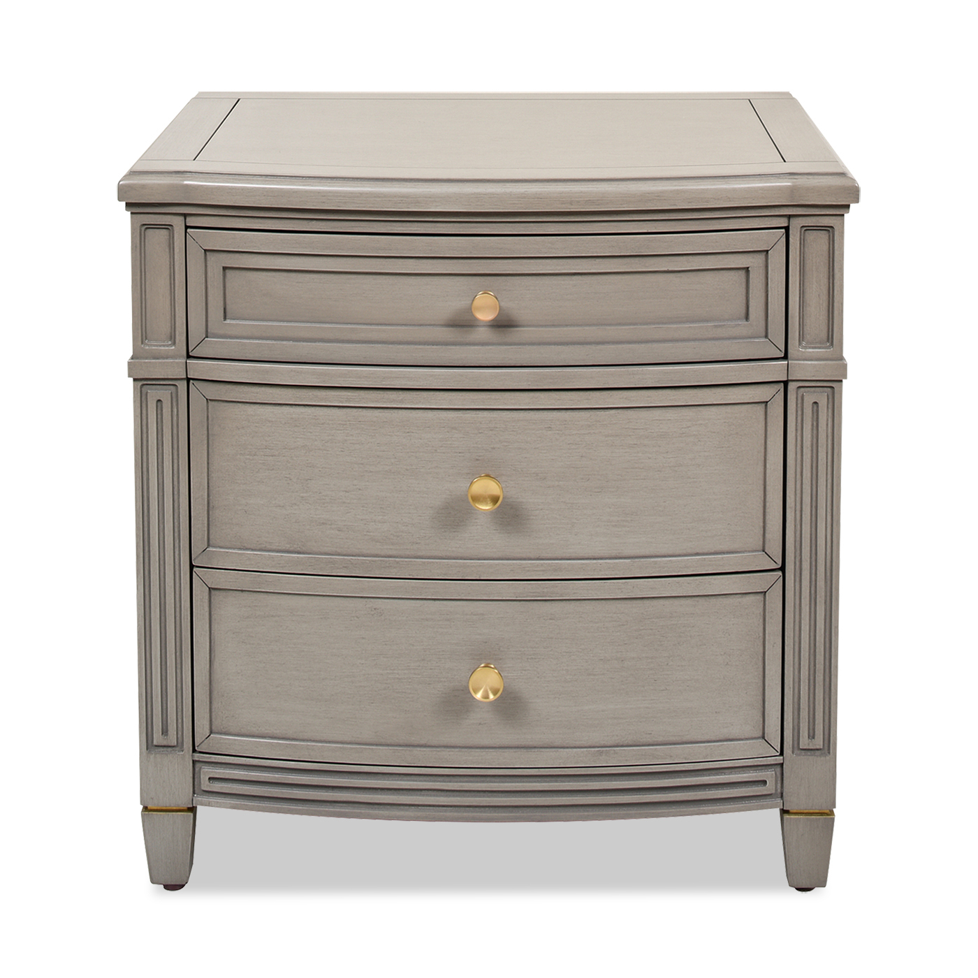 Dauphin 3-Drawer Accent End Table, Merino White