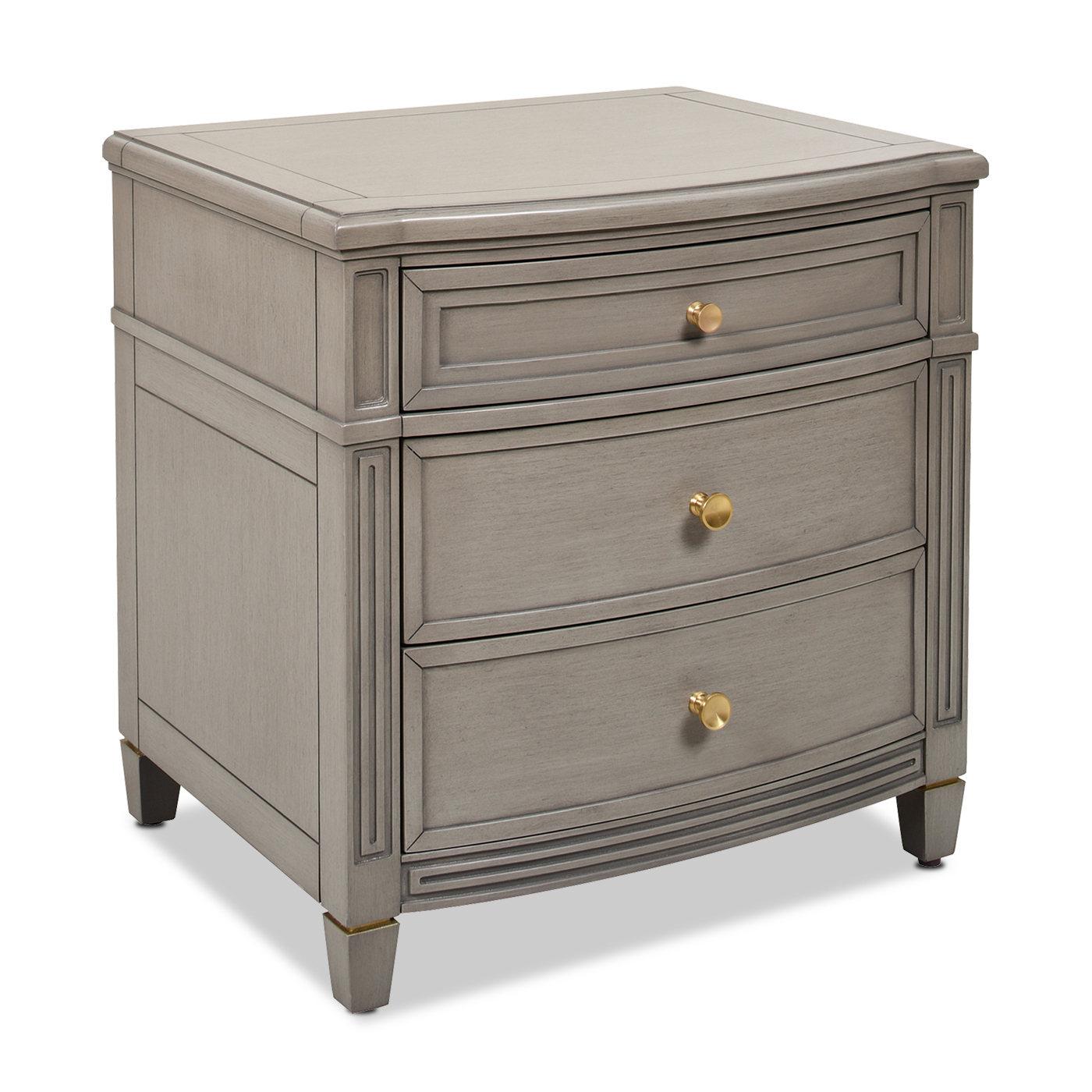 Dauphin 3-Drawer Accent End Table, Merino White