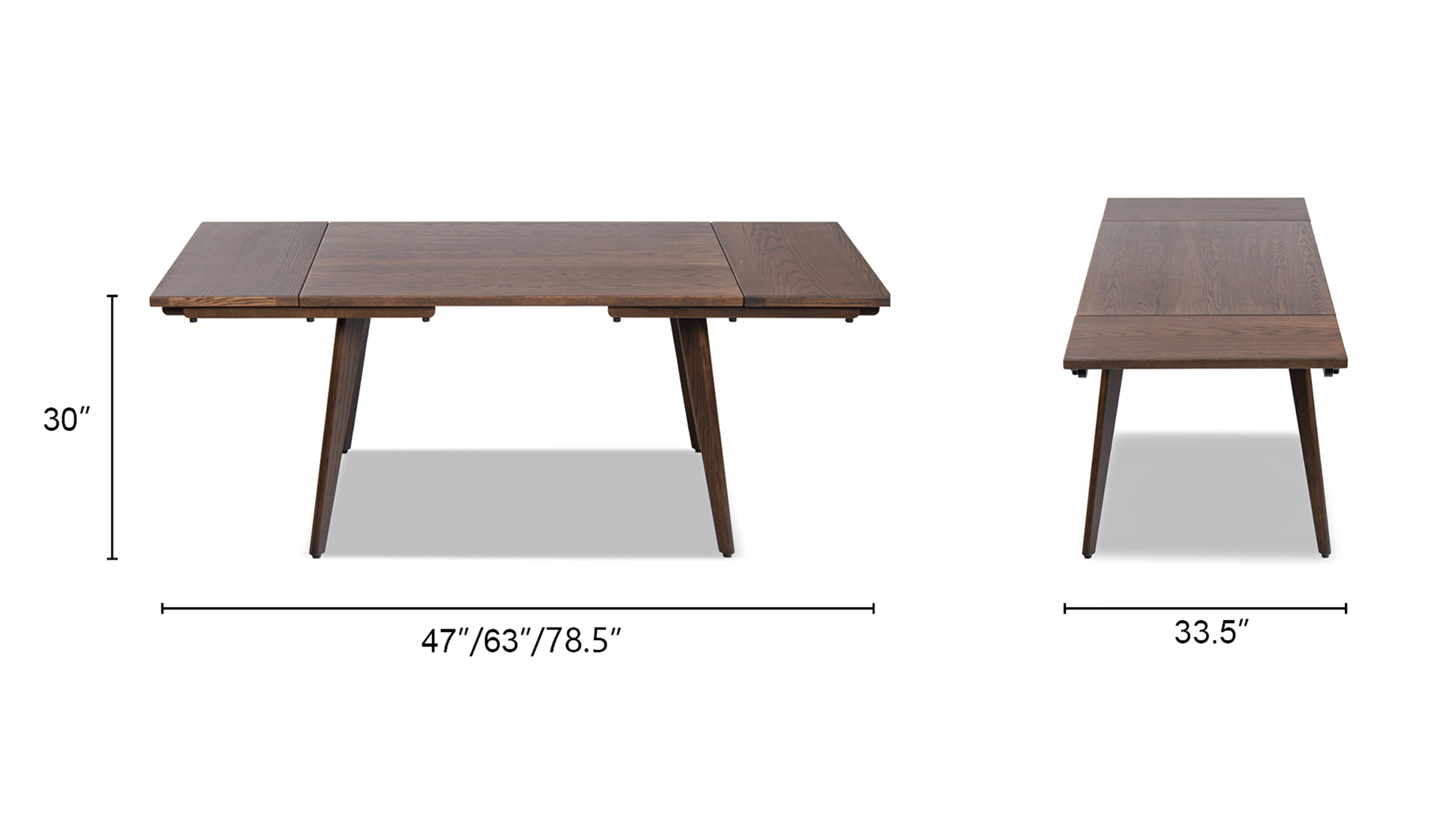 Capri Solid Red Oak Wood 4-6 Seat Extendable Leaf Dining Table Capri Solid Red Oak Wood 4-6 Seat Extendable Leaf Dining Table