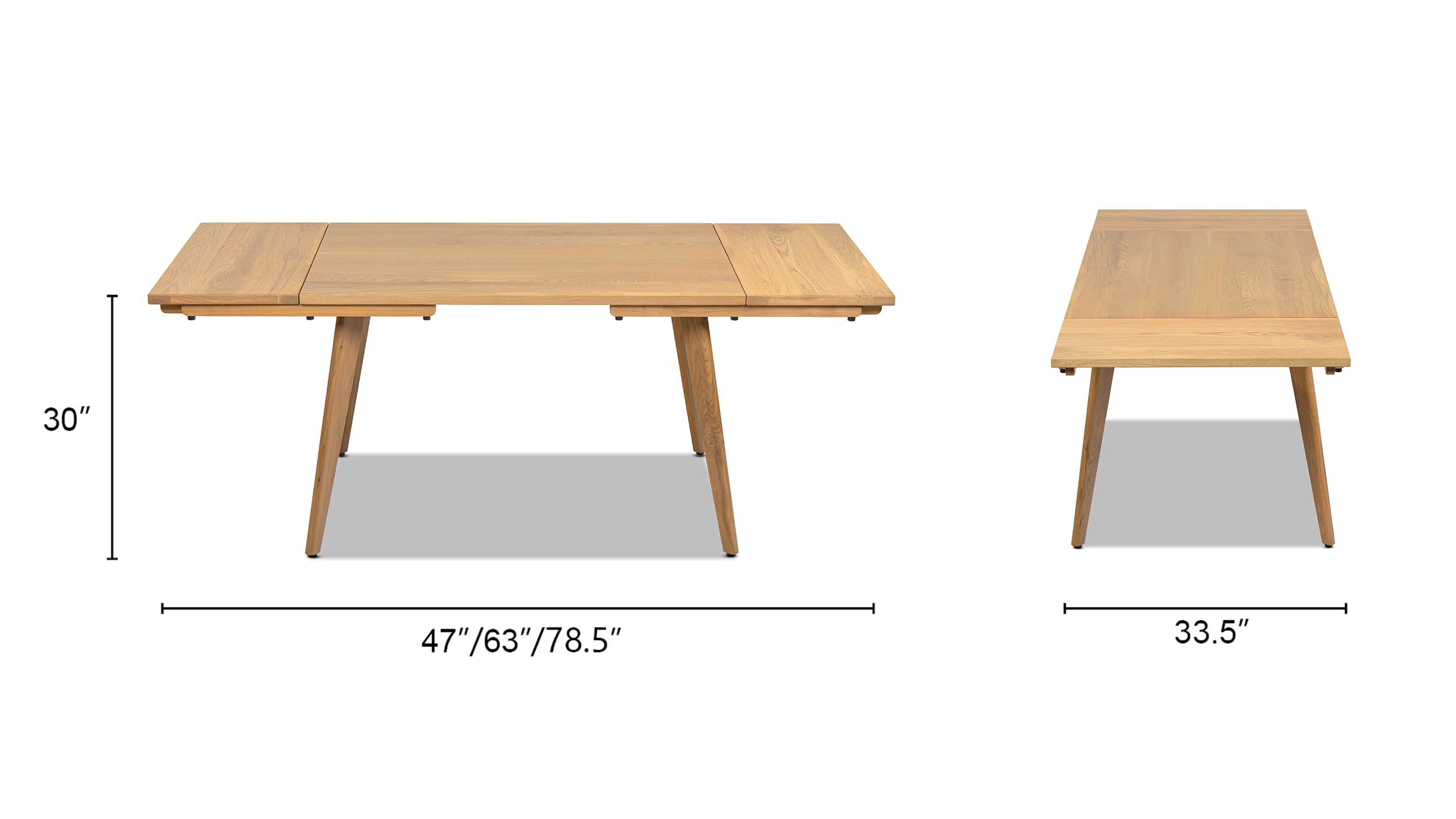 Capri Solid Red Oak Wood 4-6 Seat Extendable Leaf Dining Table Capri Solid Red Oak Wood 4-6 Seat Extendable Leaf Dining Table
