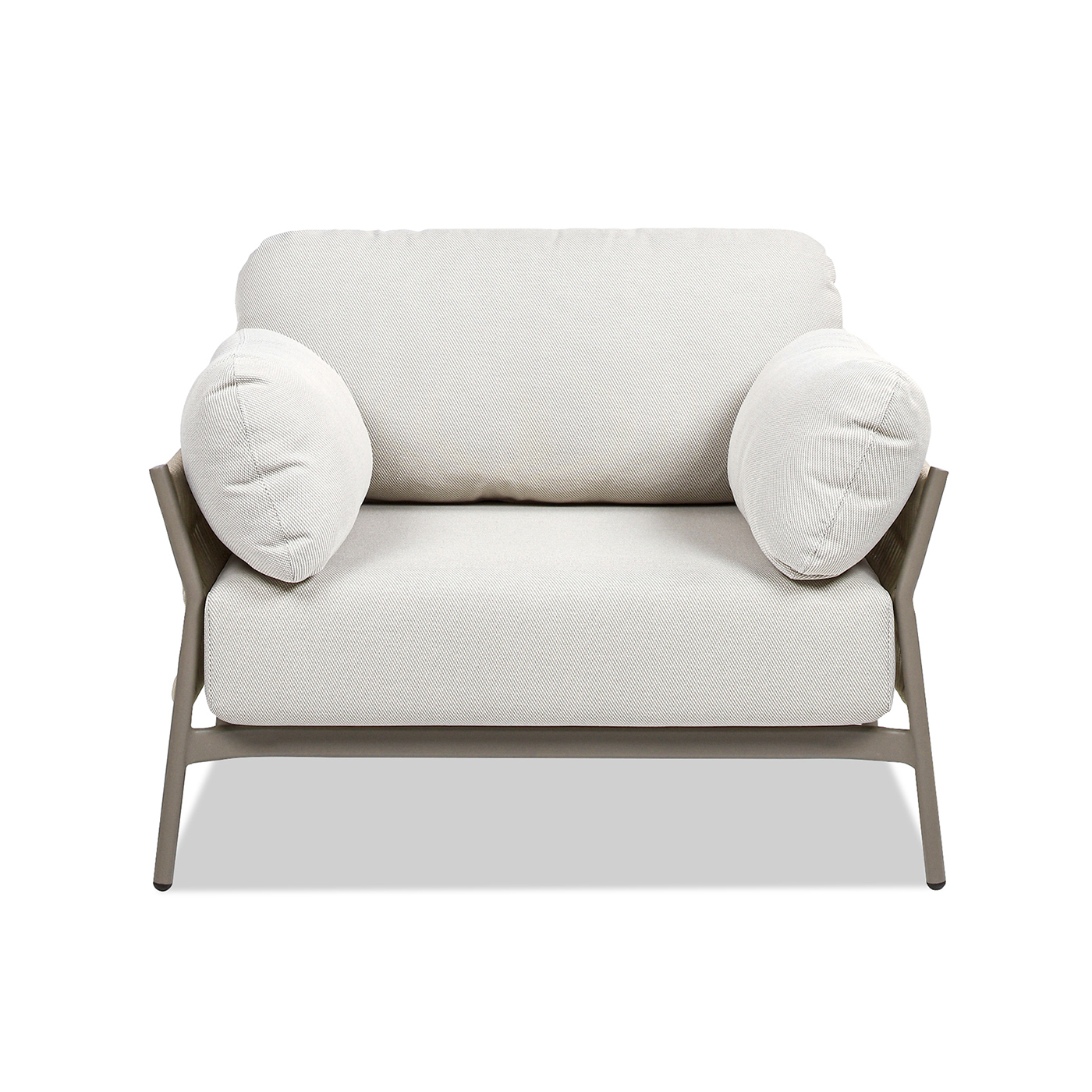 Jasper 3pc Upholstered Patio Deep Seating Conversation Set, Wheat Beige