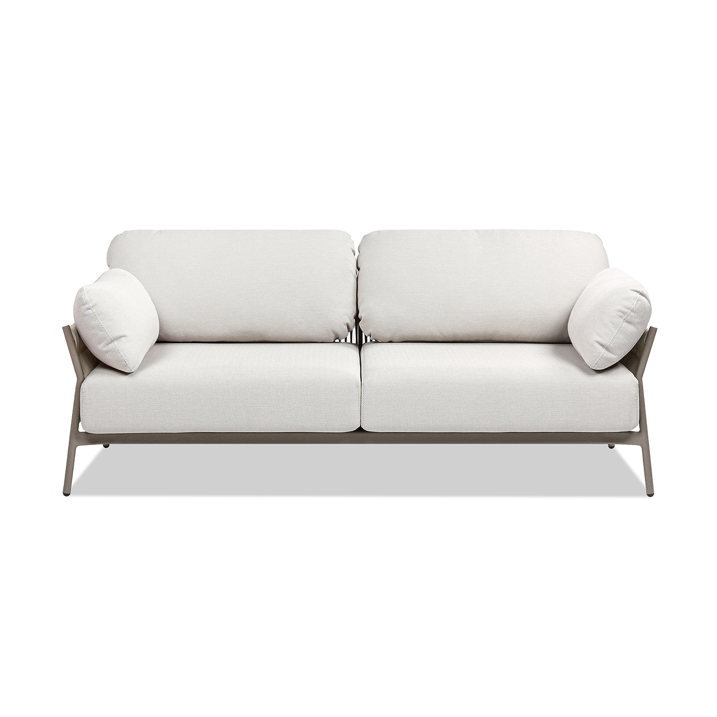 Jasper Upholstered Patio Deep Seating Sofa, Wheat Beige