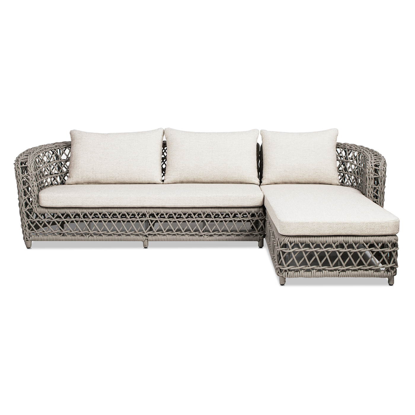 Everly 3pc Woven Frame Barrel Deep Seating Patio Conversation Set, Oat Beige