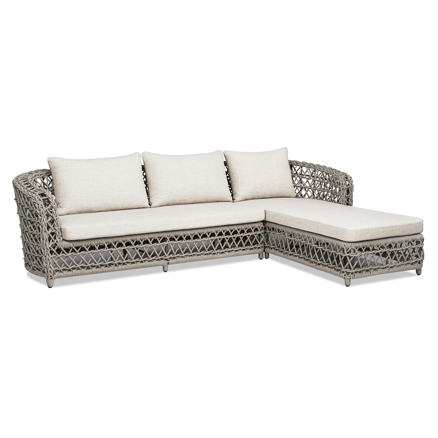 Everly 3pc Woven Frame Barrel Deep Seating Patio Conversation Set, Oat Beige