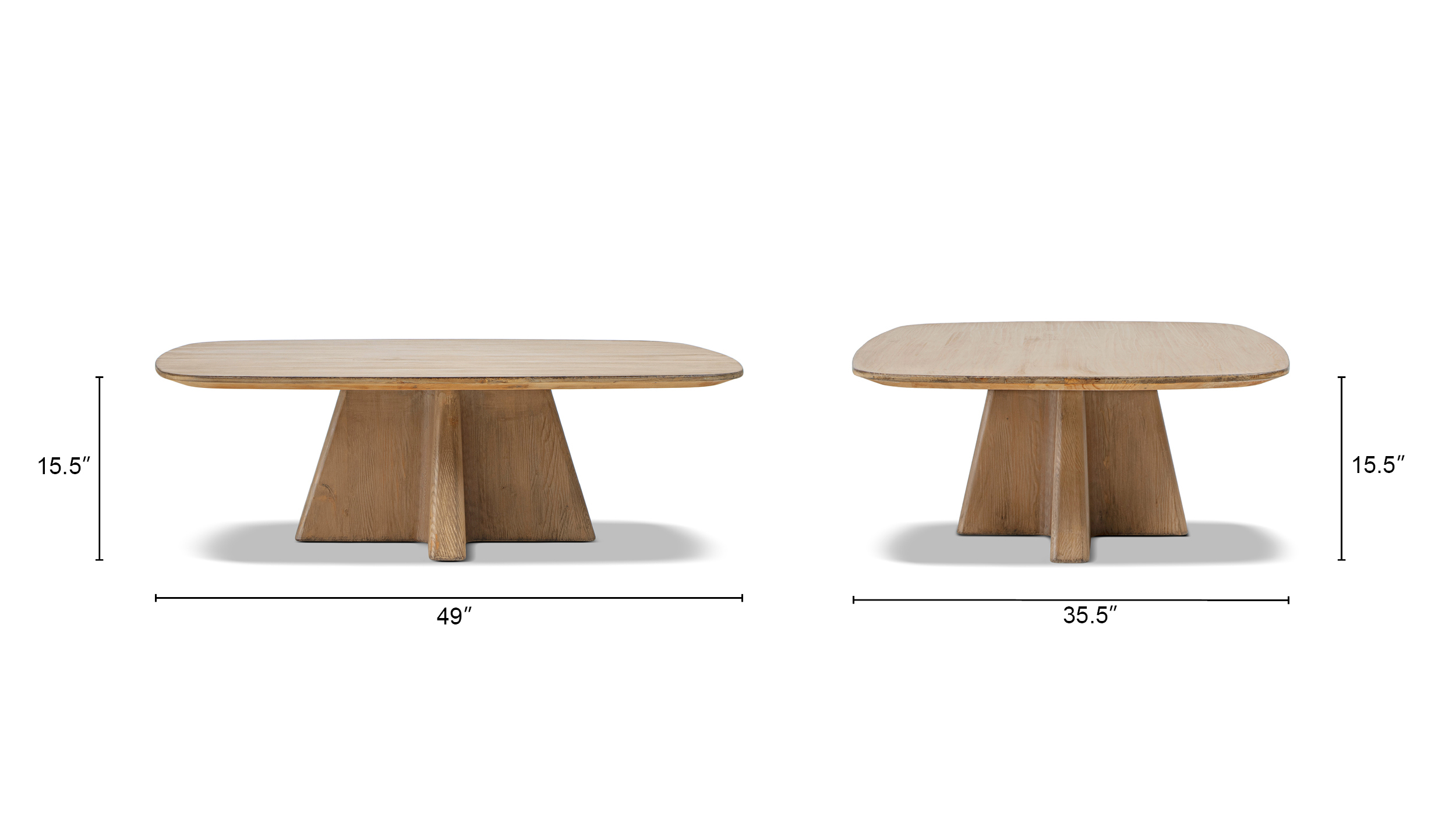Clarence Reclaimed Pine Wood Solid Wood Coffee Table, Antique Natural Brown Clarence Reclaimed Pine Wood Solid Wood Coffee Table, Antique Natural Brown