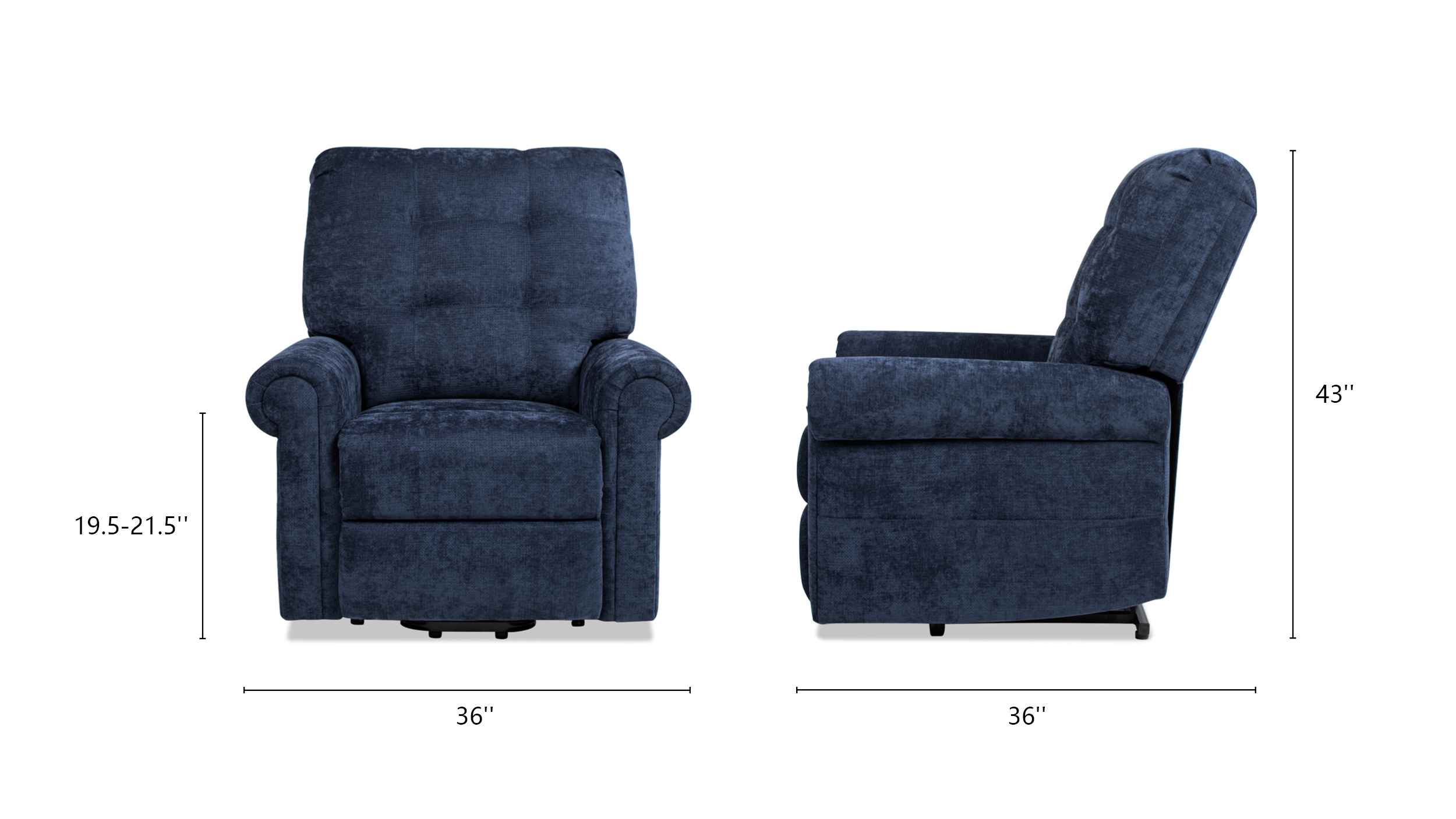 Irwin Power Lift Recliner Chair, Dusk Navy Blue