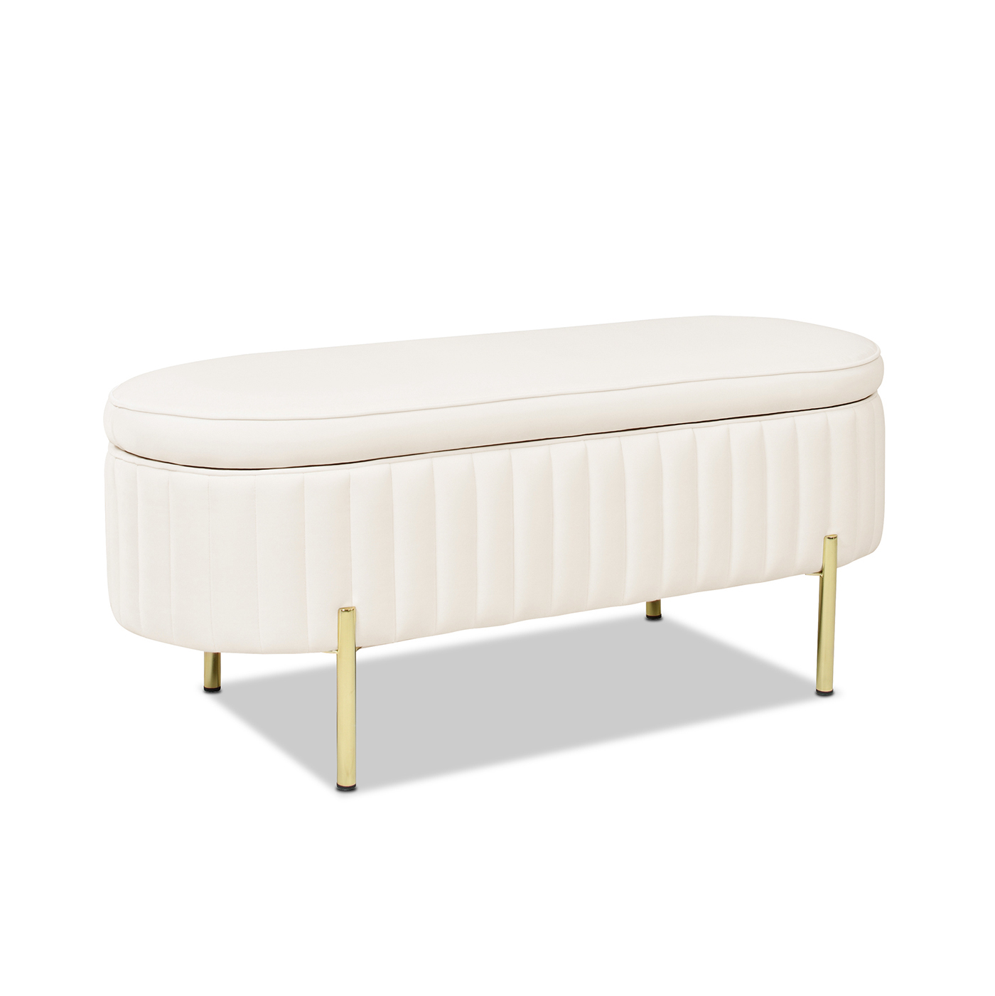 Chloe Modern Glam Storage Bench