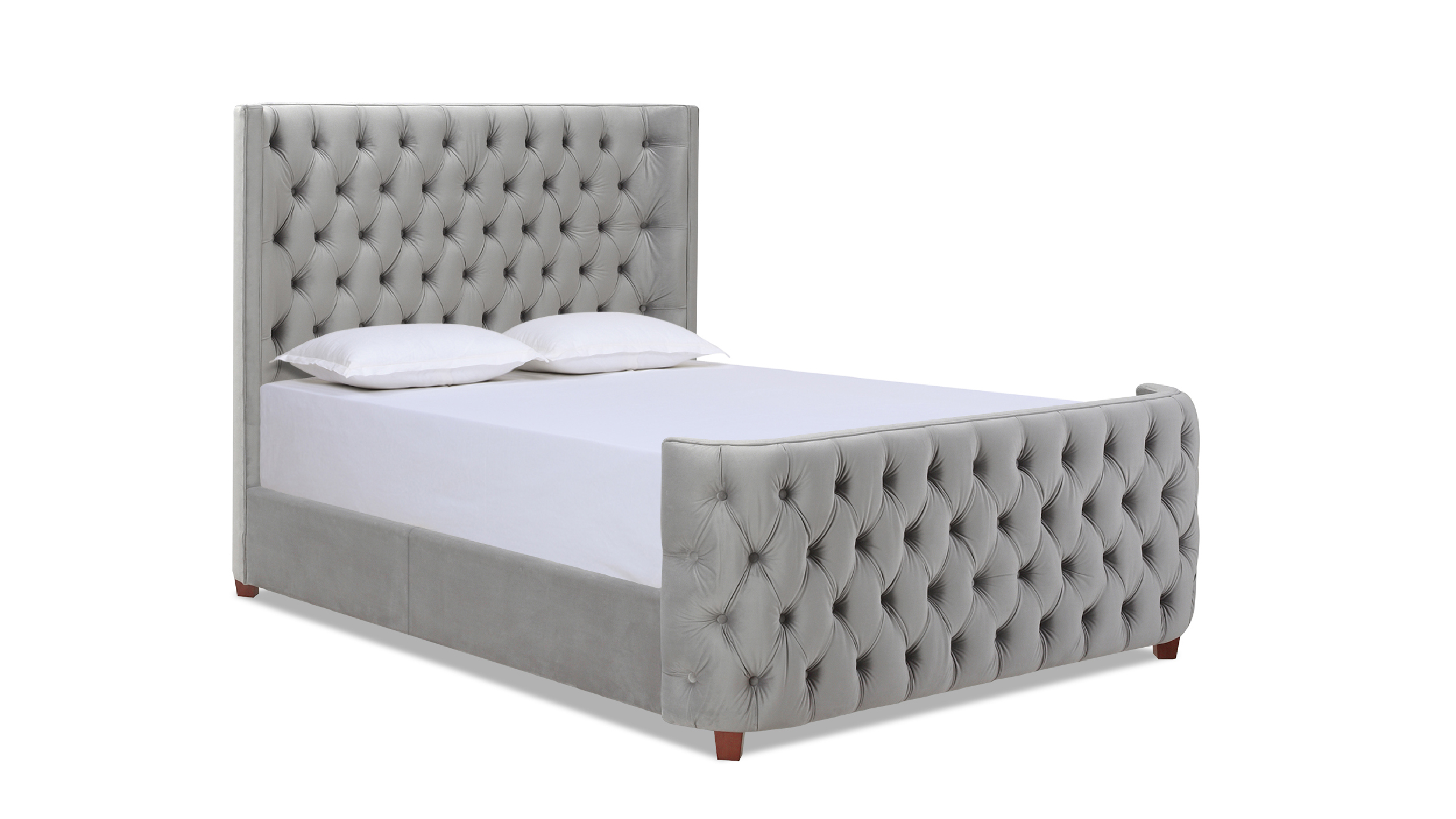 再値下★希少★電気制御◎Headboard AK インテリジェンス154 Yaheetech Queen Size Bed Frame, Upholstered Platform Bed