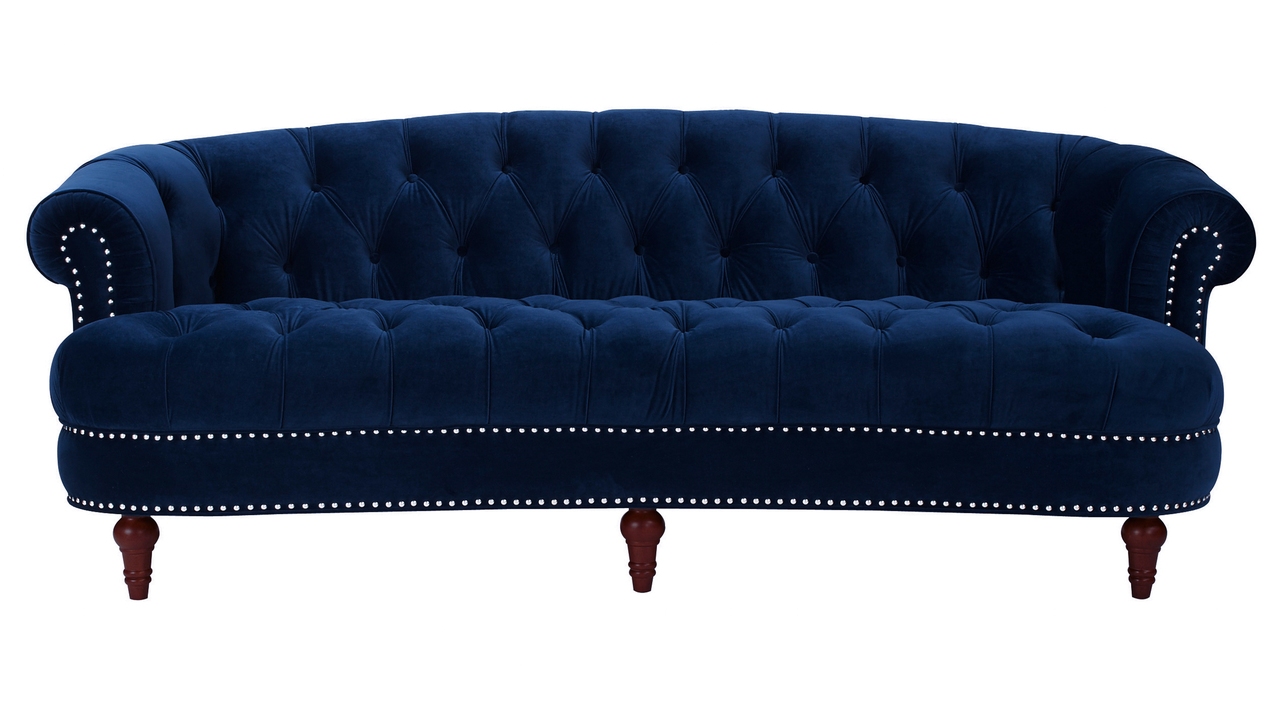 La Rosa Victorian Chesterfield Tufted Sofa, Navy Blue - Jennifer