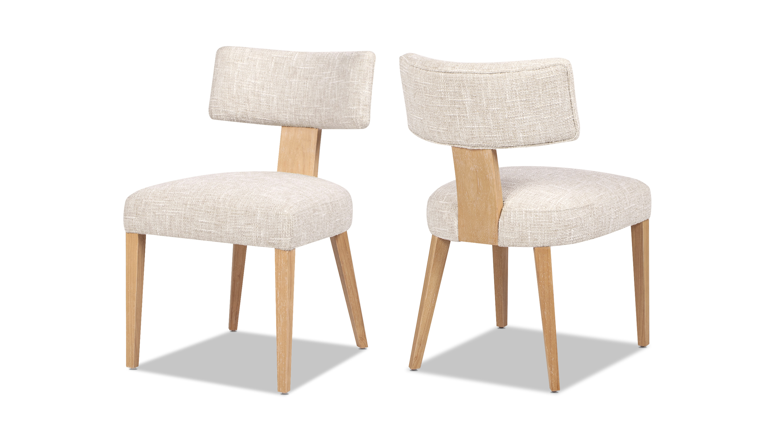 Louise Split Back Upholstered Dining Side Chair, Set of 2
