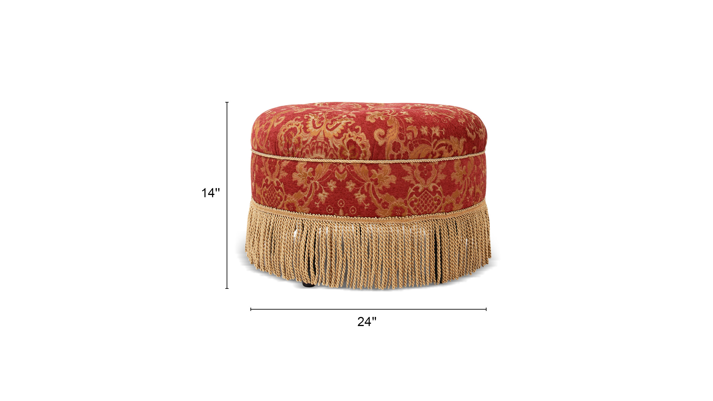 Yolanda Decorative Round Ottoman Yolanda Decorative Round Ottomane