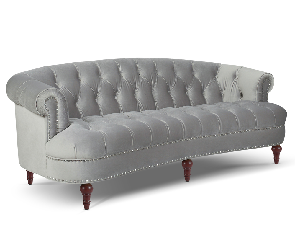 La Rosa Chesterfield Sofa, Opal Grey