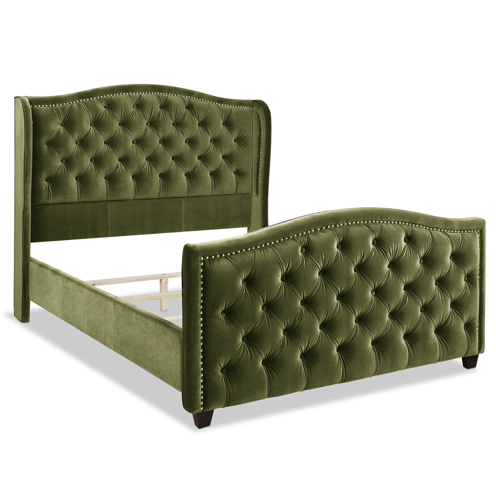 Marcella Tufted Wingback Upholstered Bed
