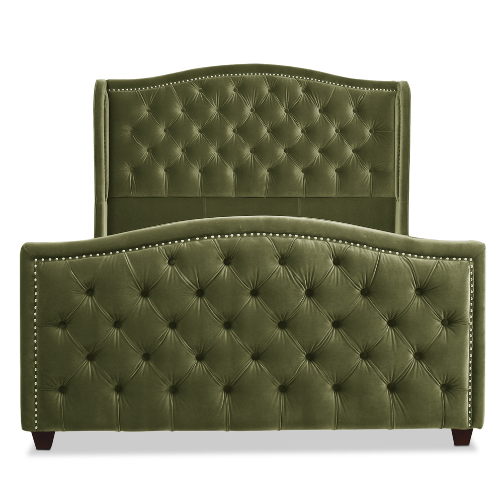 Marcella Tufted Wingback Upholstered Bed