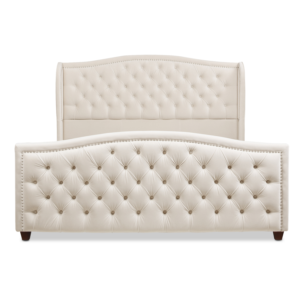 Marcella Tufted Wingback Upholstered Bed