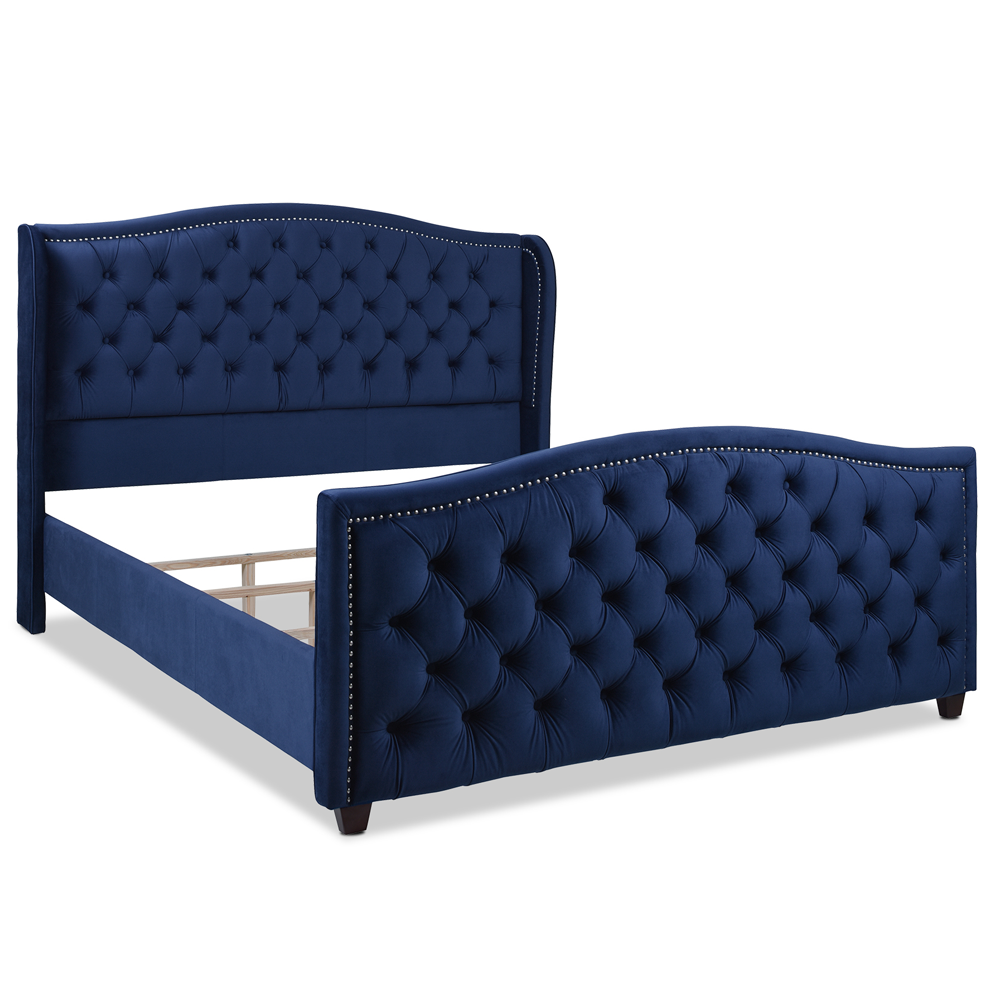 Marcella Tufted Wingback Upholstered Bed