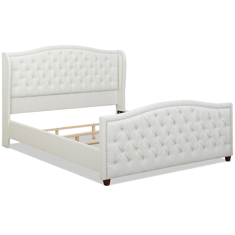 Marcella Tufted Wingback Upholstered Bed