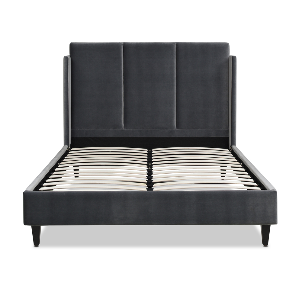 Adonis Tall Wingback Queen Platform Bed Frame