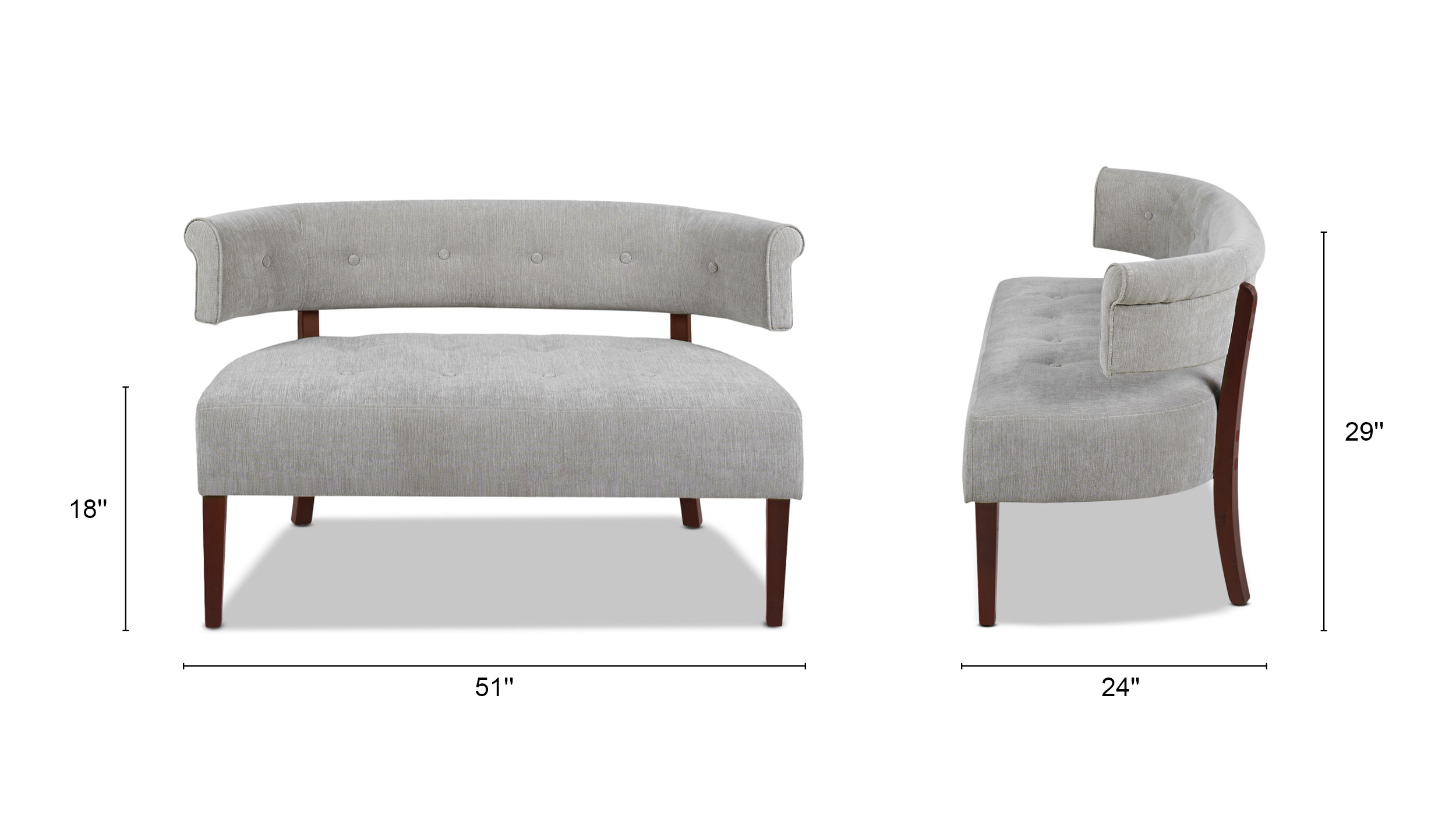 Jared Tufted Bench Settee Jared Tufted Bench Settee