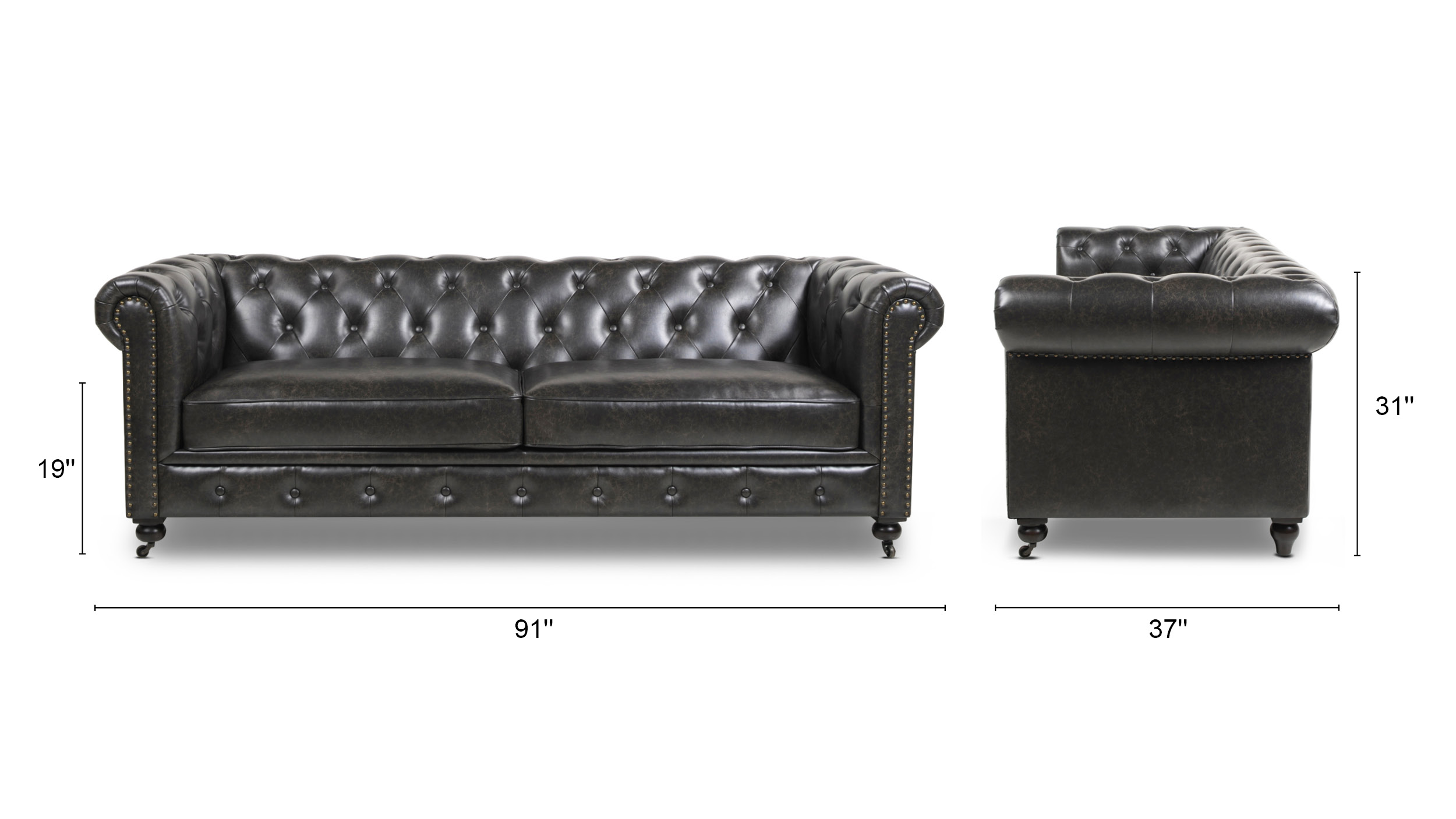 Winston Tufted Chesterfield Sofa  