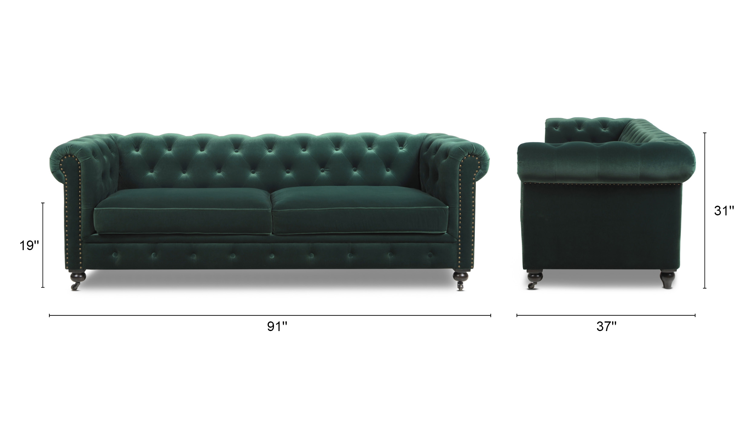 Winston Tufted Chesterfield Sofa  