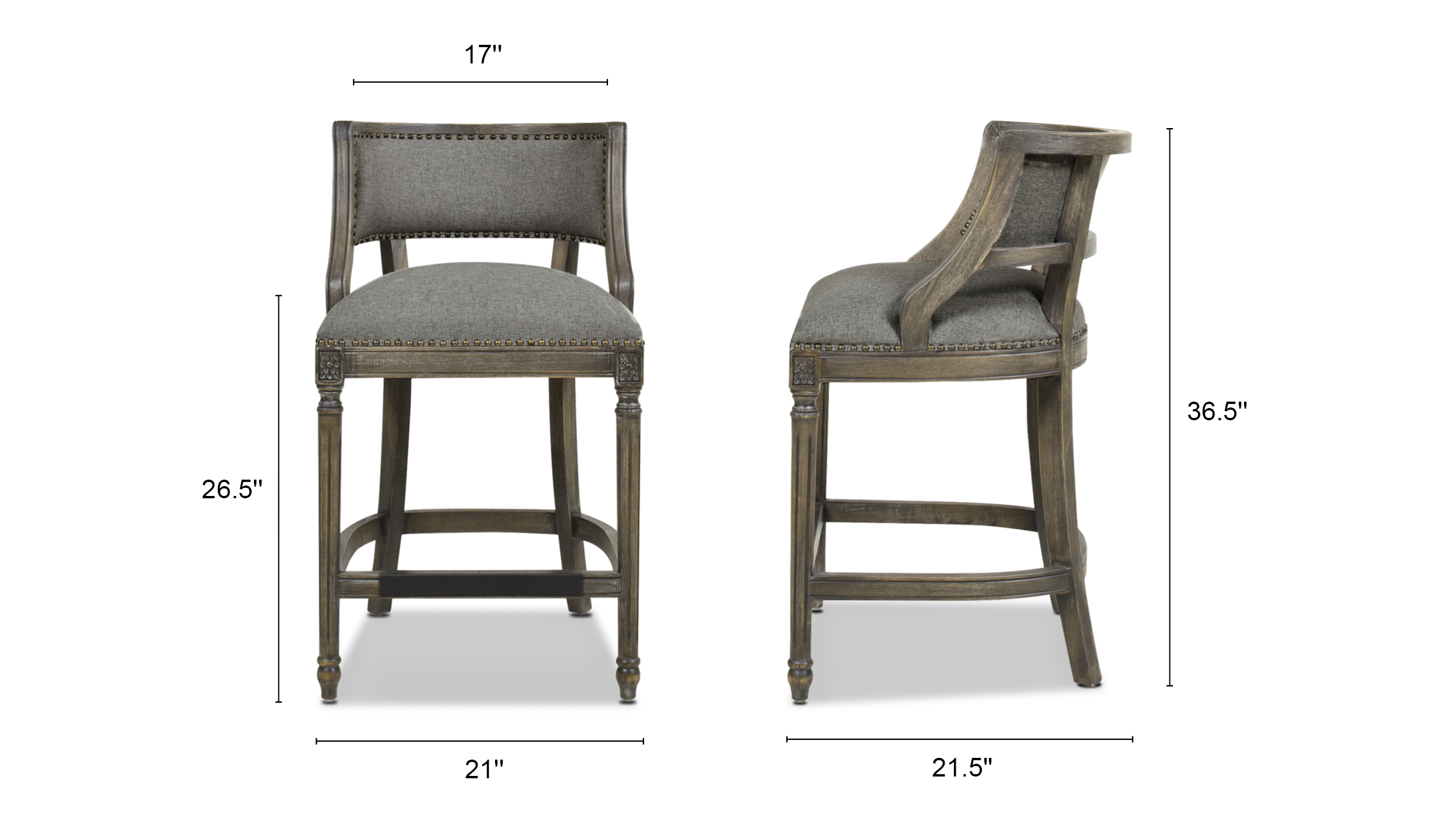 Paris Upholstered Counter Height Stool