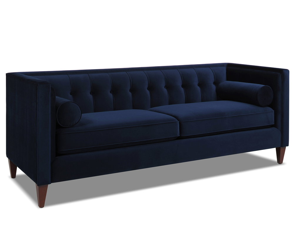 Jack Tuxedo Sofa, Dark Navy Blue