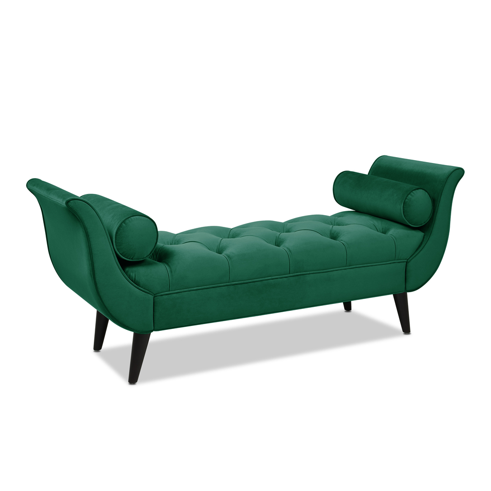 Alma Tufted Entryway Bench, Ultramarine Green