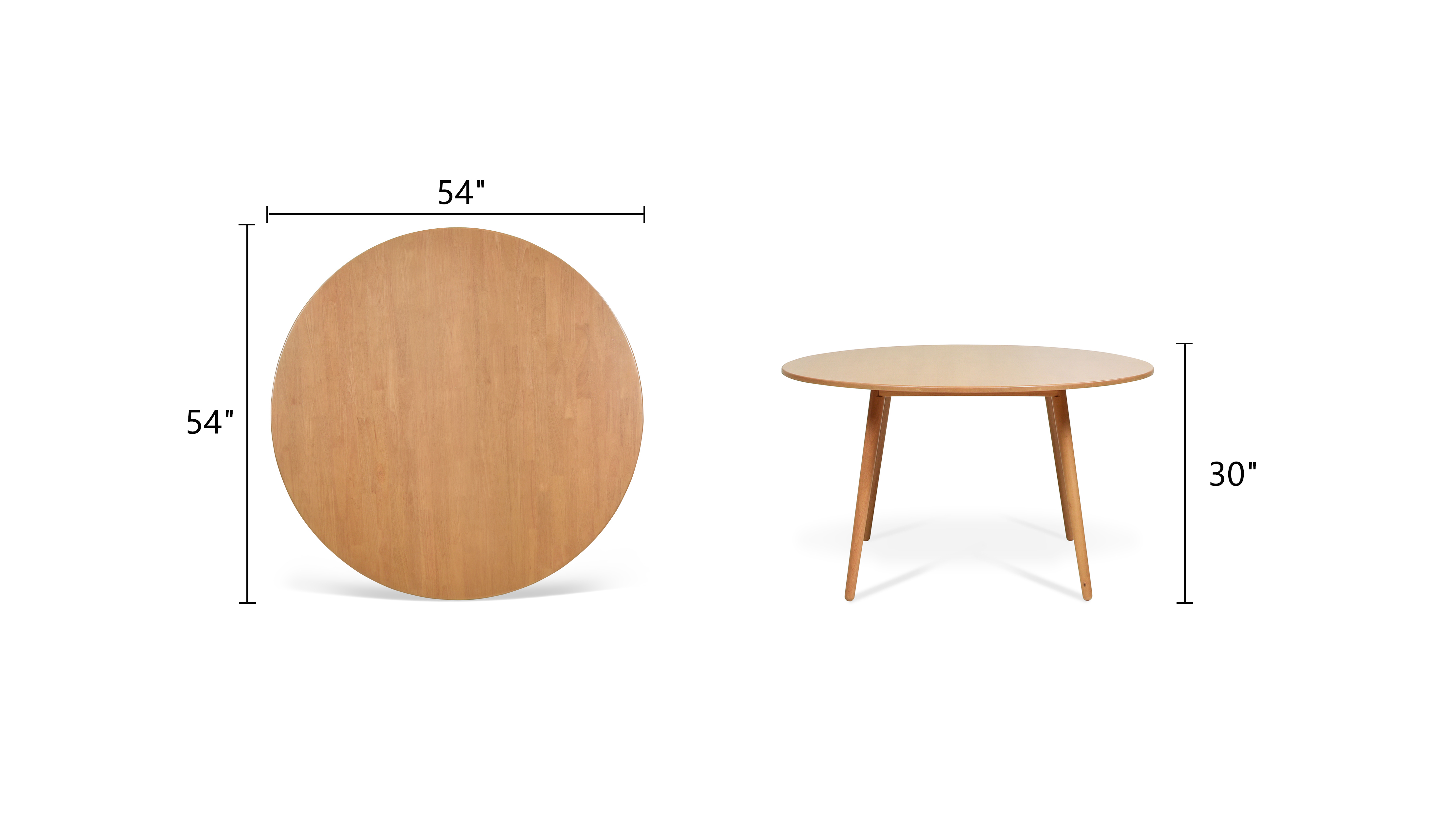 Scandi Rubberwood Dining Table