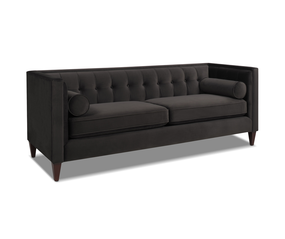 Jack Tuxedo Sofa, Dark Charcoal Grey